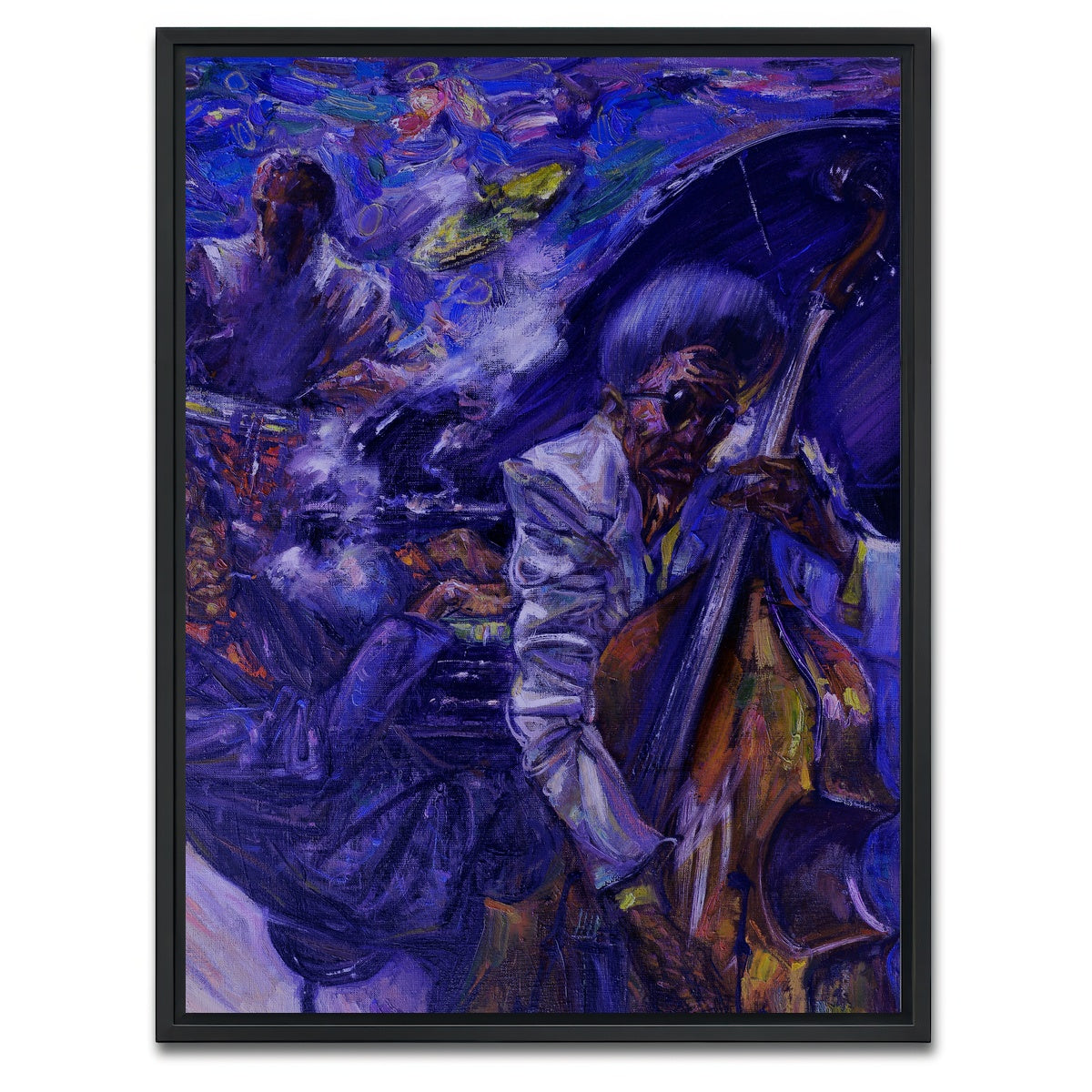 AUTO-MOCKUP WHITE | Jazz Scene | 1 Piece | Black Framed Canvas | group=3x4
