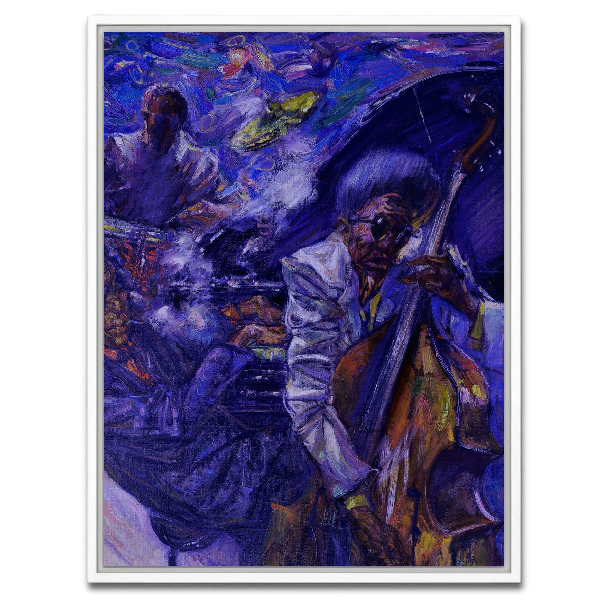 AUTO-MOCKUP WHITE | Jazz Scene | 1 Piece | White Framed Canvas | group=3x4