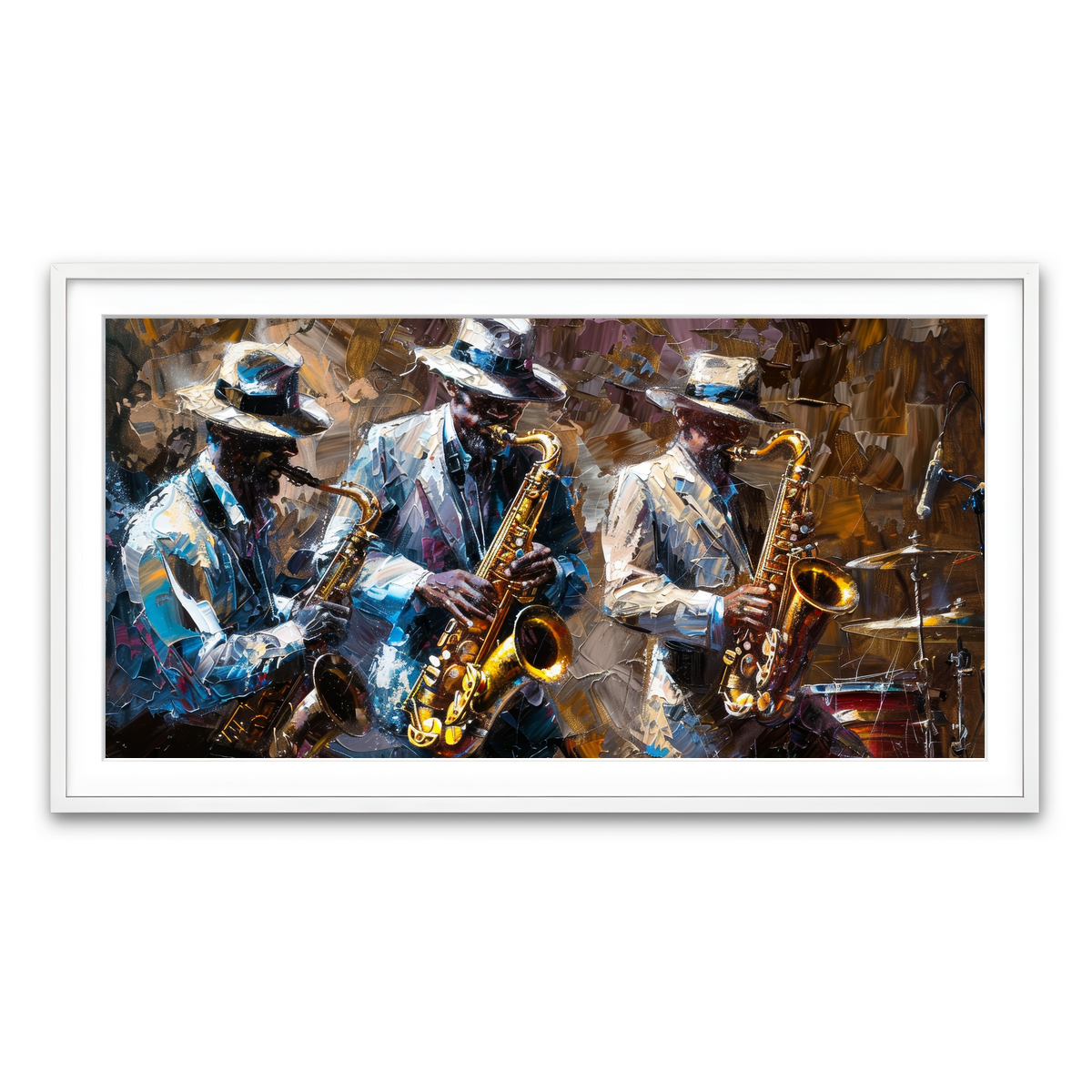 Framed Print 2x1 White