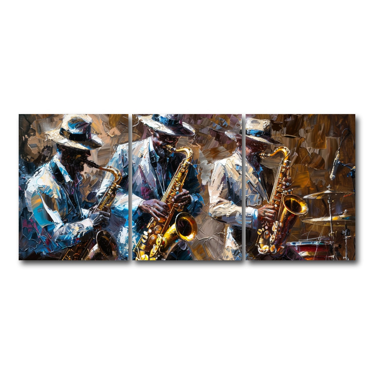 AUTO-MOCKUP WHITE | Jazz band | 3 Piece | Gallery Wrap Canvas | group=18x24