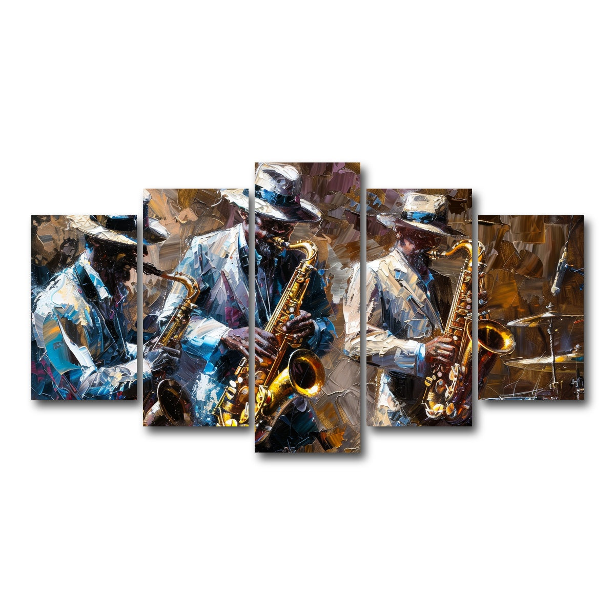 AUTO-MOCKUP WHITE | Jazz band | 5 Piece | Gallery Wrap Canvas | group=5_normal