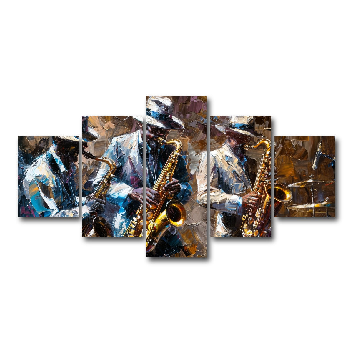 AUTO-MOCKUP WHITE | Jazz band | 5 Piece | Gallery Wrap Canvas | group=5_short