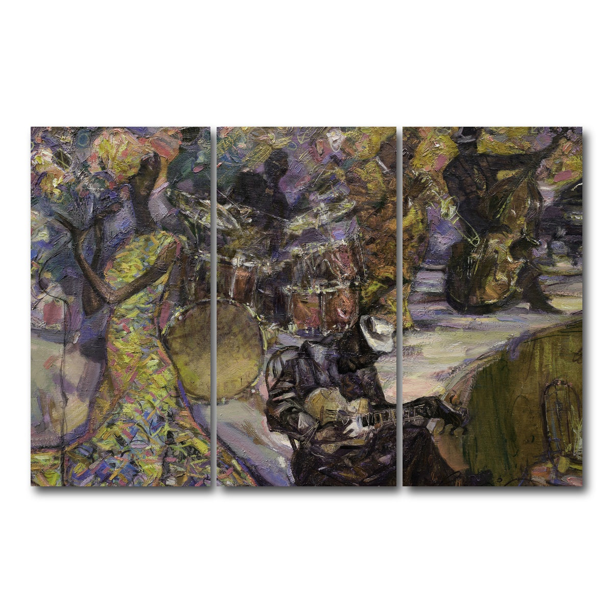 AUTO-MOCKUP WHITE | Jazzin' into the night | 3 Piece | Gallery Wrap Canvas | group=12x24