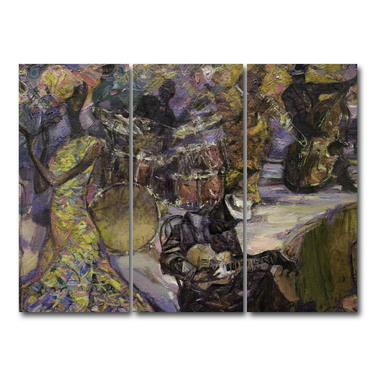 AUTO-MOCKUP WHITE | Jazzin' into the night | 3 Piece | Gallery Wrap Canvas | group=8x18