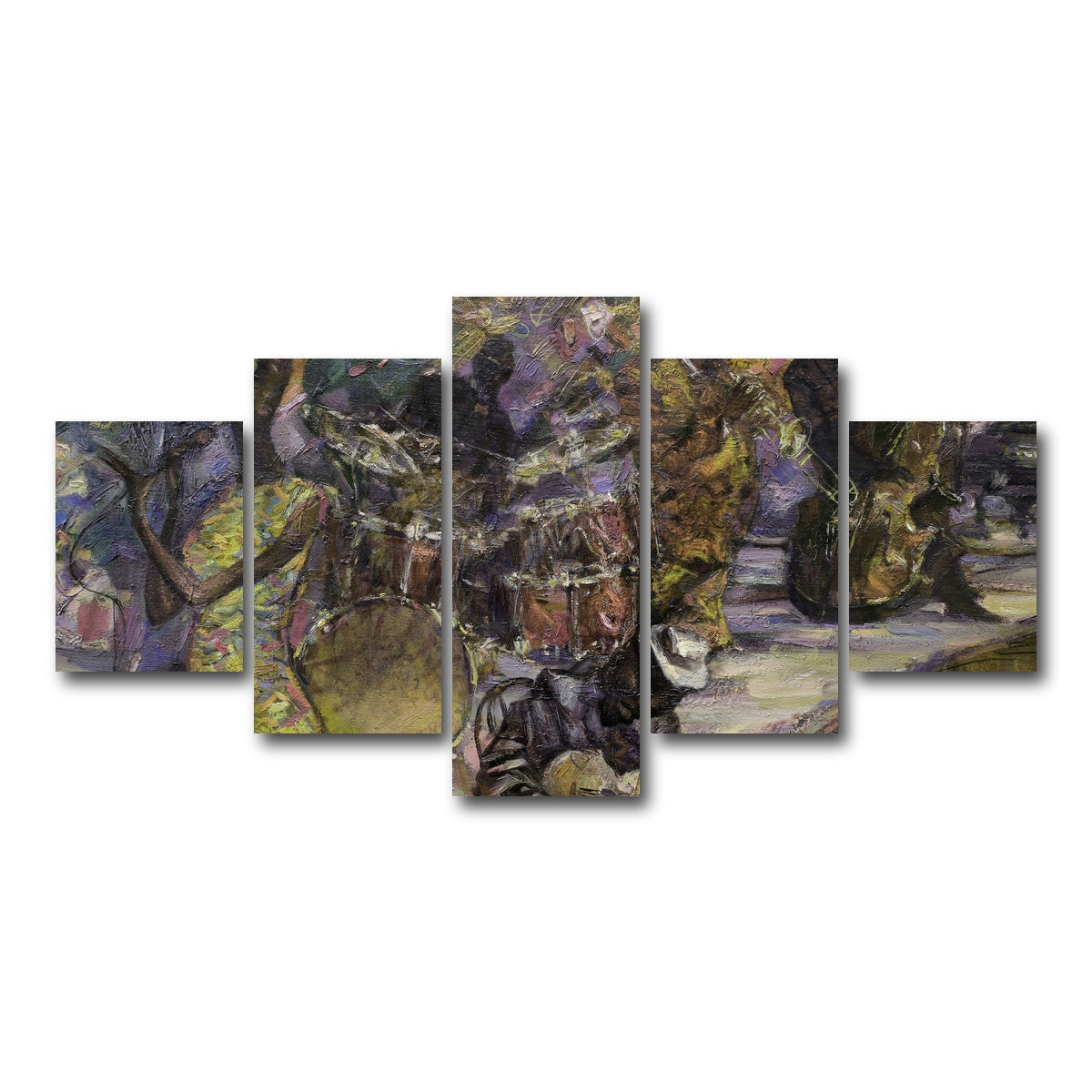 AUTO-MOCKUP WHITE | Jazzin' into the night | 5 Piece | Gallery Wrap Canvas | group=5_short