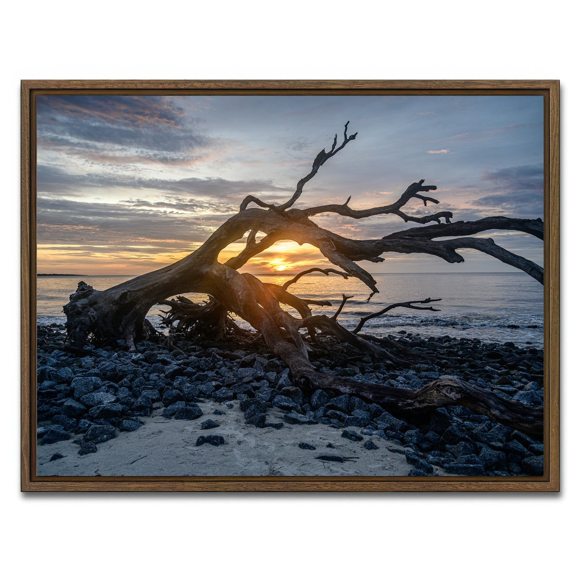 AUTO-MOCKUP WHITE | Jekyll Island Georgia | 1 Piece | Walnut Framed Canvas | group=4x3