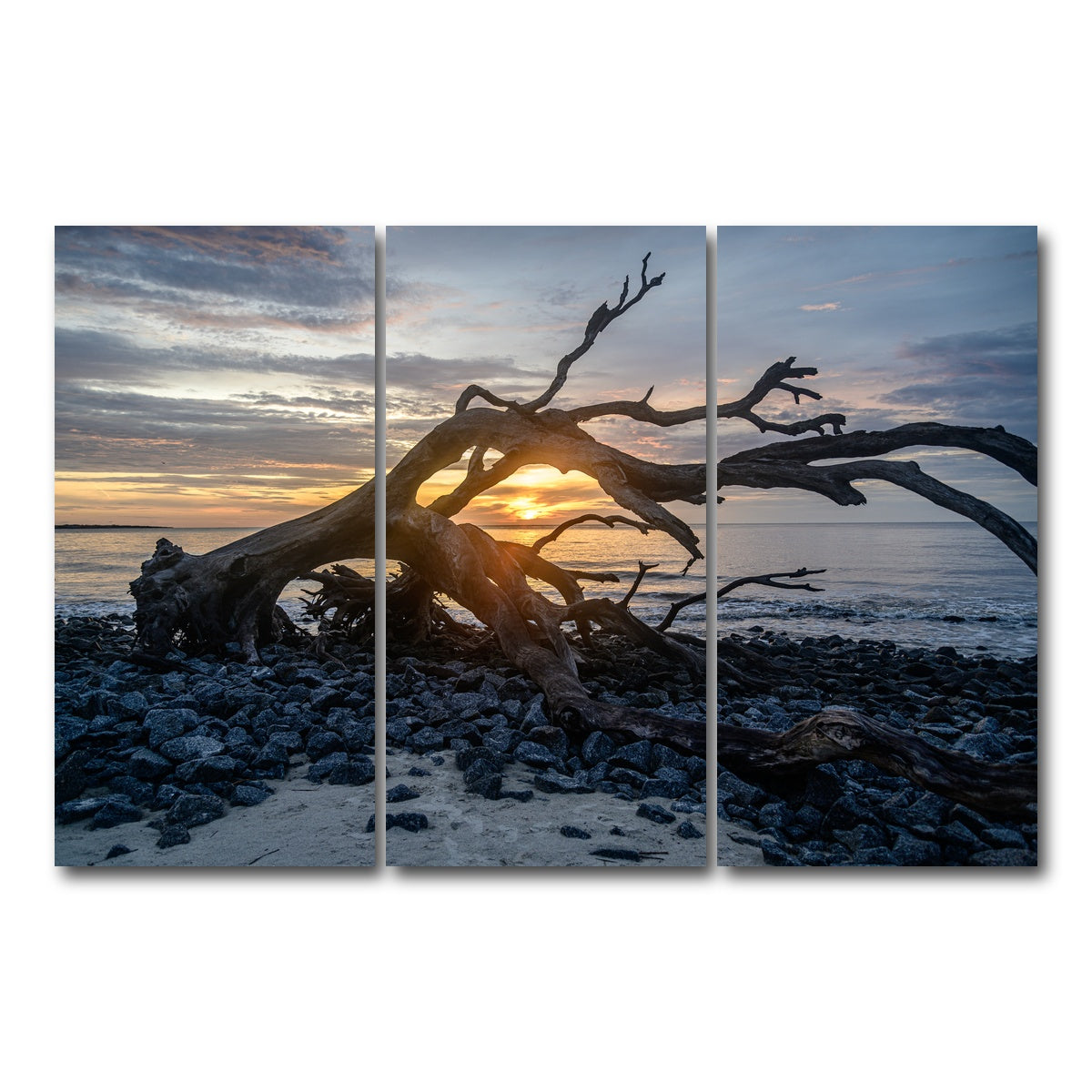 AUTO-MOCKUP WHITE | Jekyll Island Georgia | 3 Piece | Gallery Wrap Canvas | group=12x24