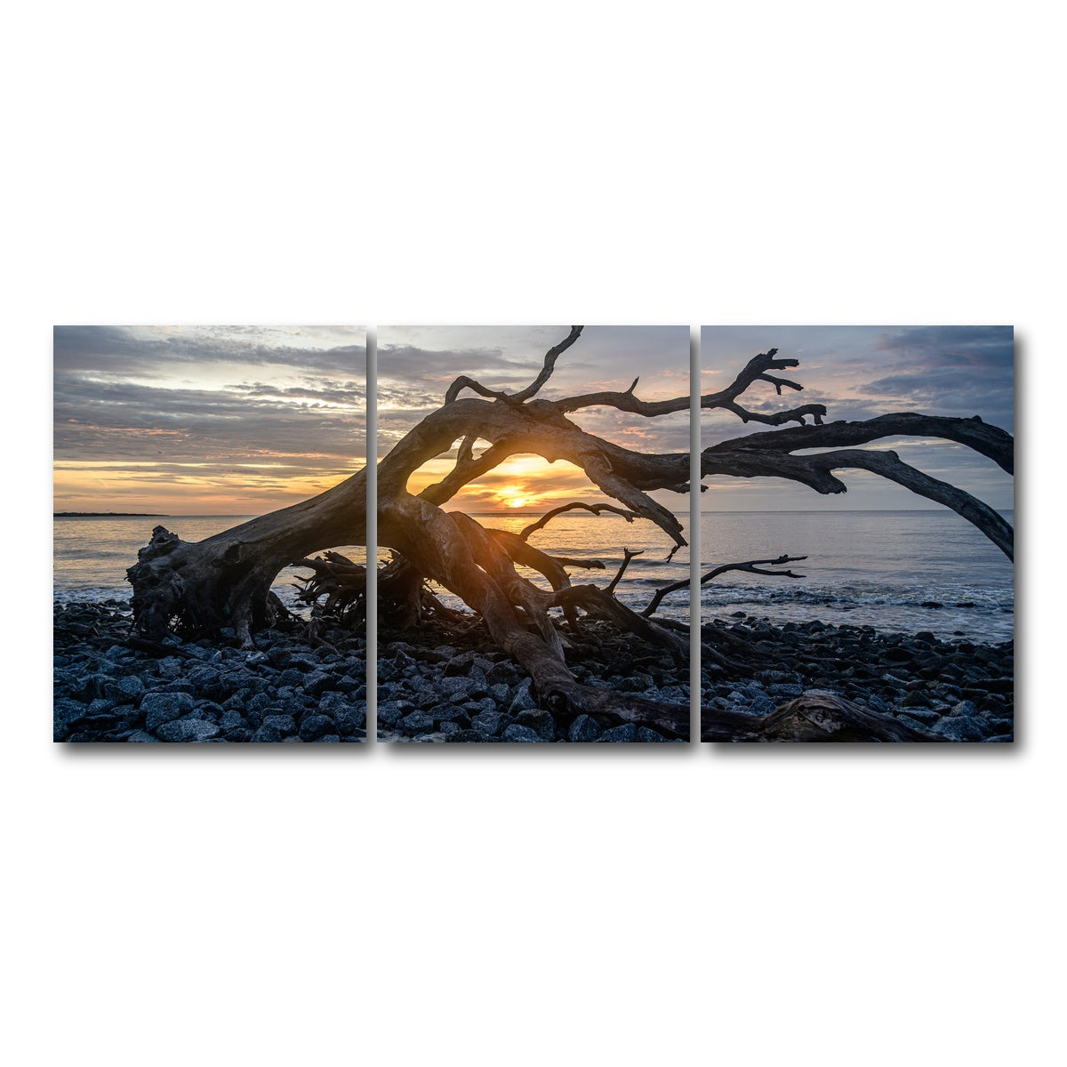 AUTO-MOCKUP WHITE | Jekyll Island Georgia | 3 Piece | Gallery Wrap Canvas | group=18x24