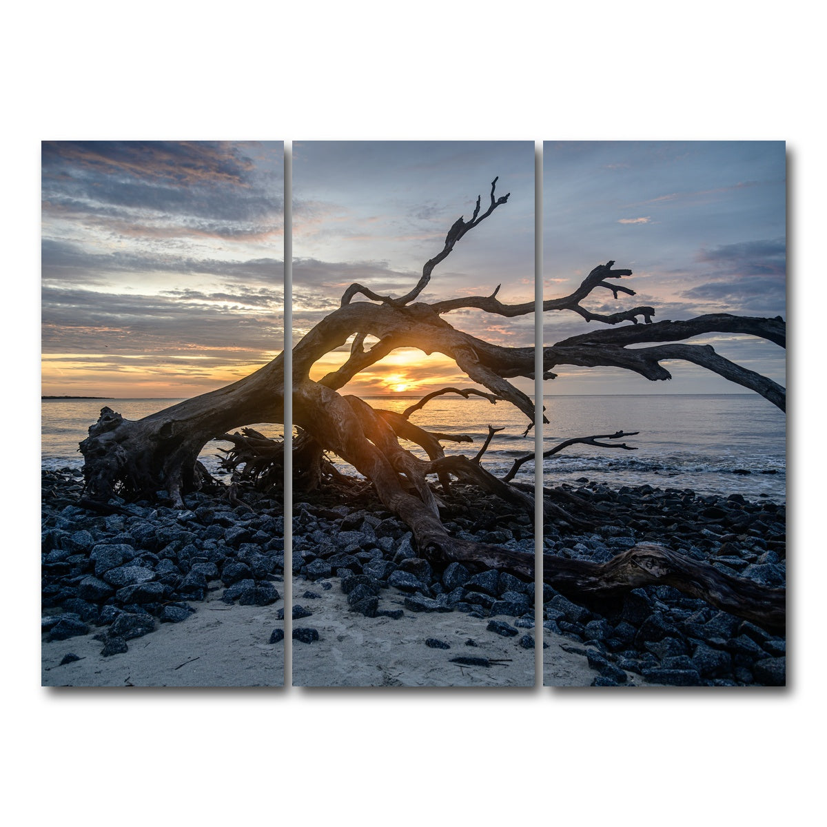 AUTO-MOCKUP WHITE | Jekyll Island Georgia | 3 Piece | Gallery Wrap Canvas | group=8x18