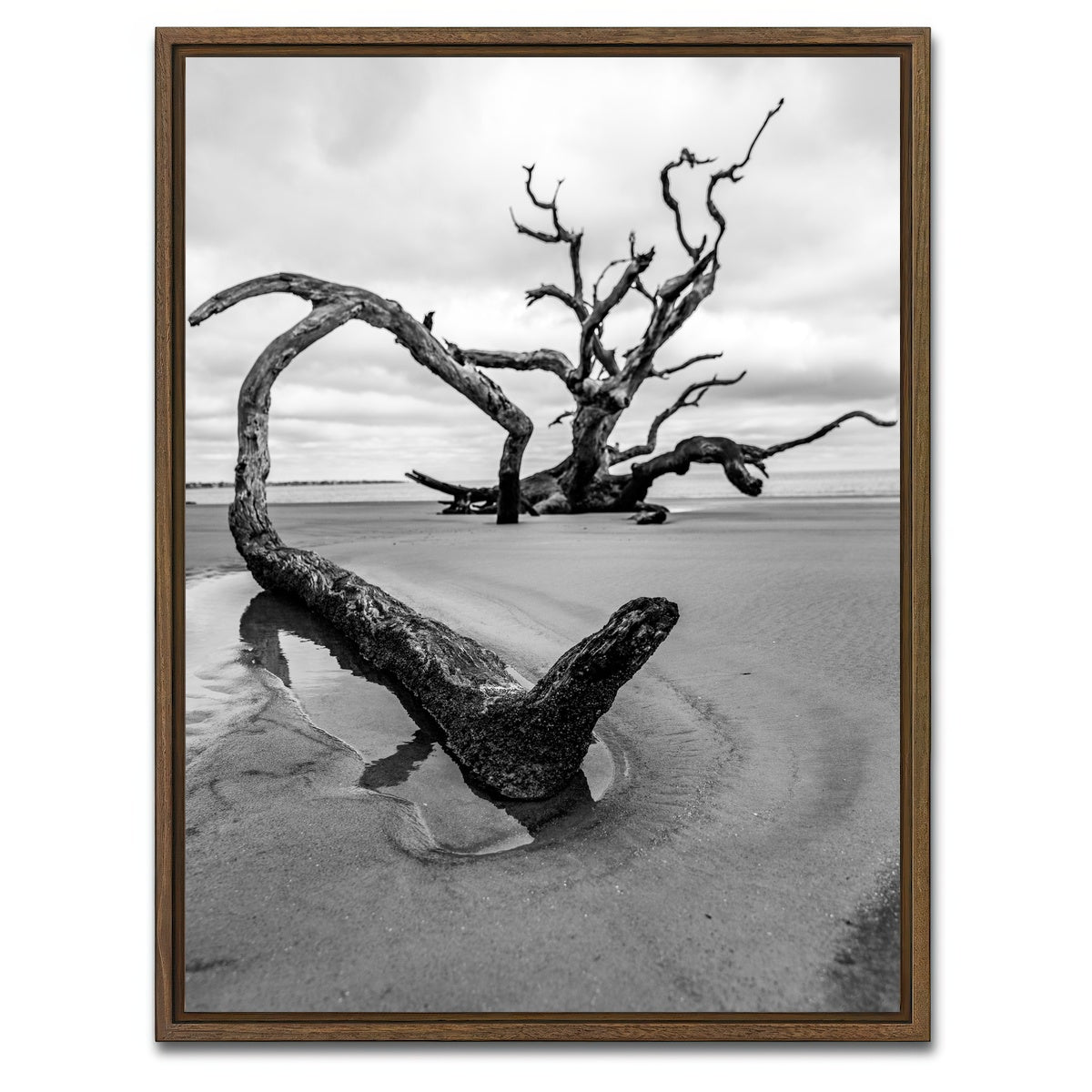 AUTO-MOCKUP WHITE | Jekyll Island | 1 Piece | Walnut Framed Canvas | group=3x4