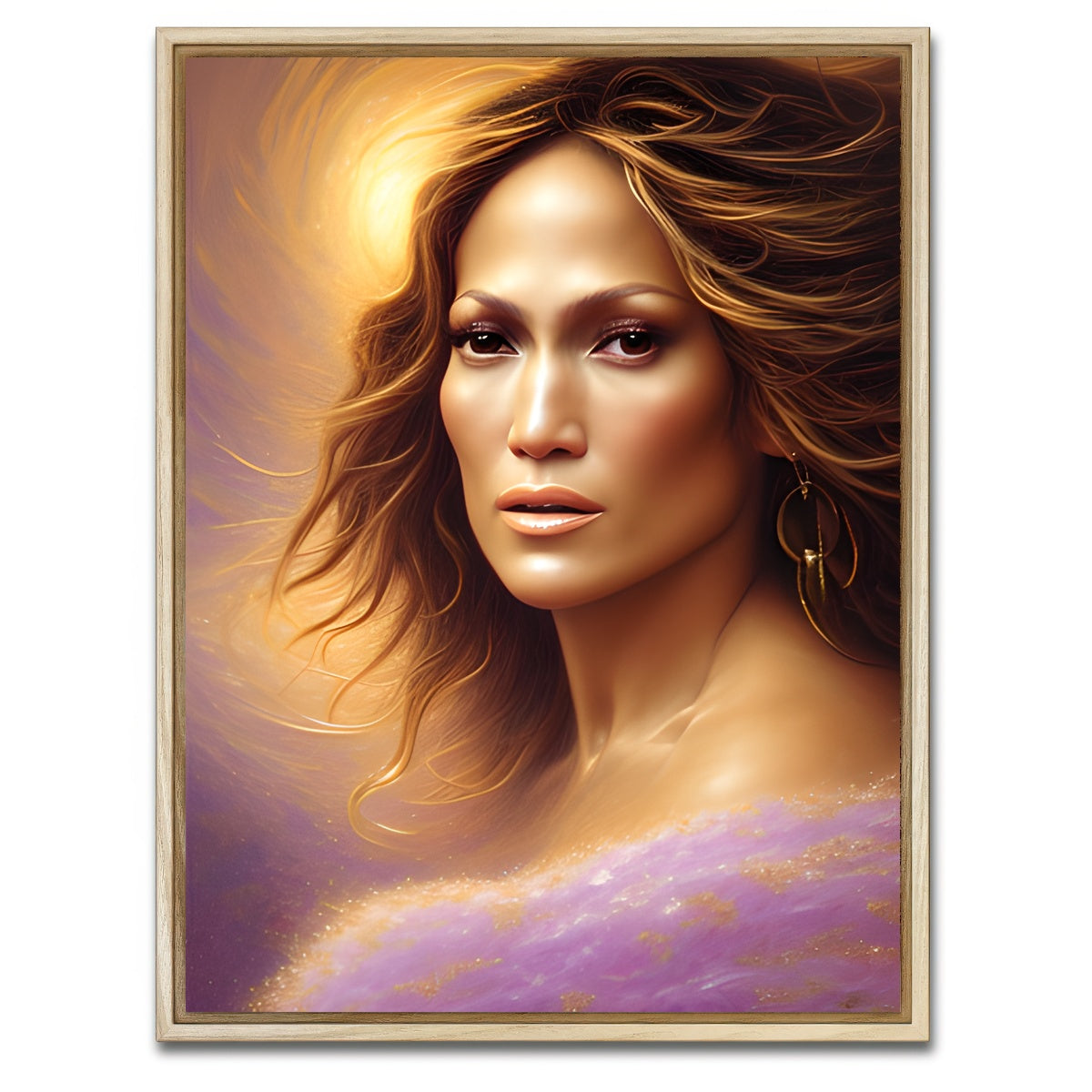 AUTO-MOCKUP WHITE | Jennifer Lopez | 1 Piece | Natural Framed Canvas | group=3x4