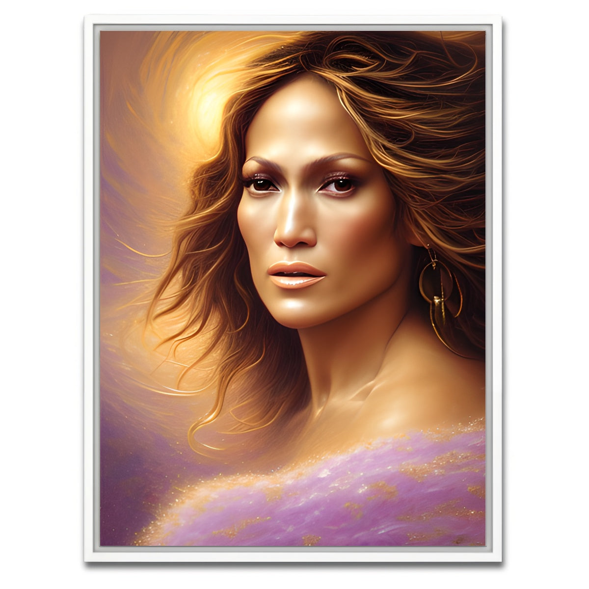 AUTO-MOCKUP WHITE | Jennifer Lopez | 1 Piece | White Framed Canvas | group=3x4