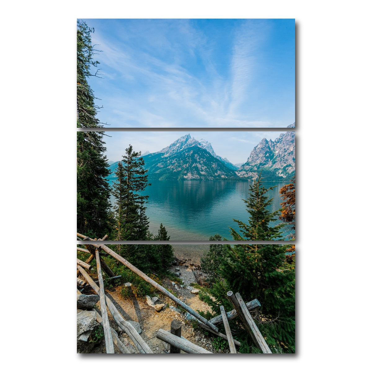 AUTO-MOCKUP WHITE | Jenny Lake | 3 Piece | Gallery Wrap Canvas | group=12x24_stacked
