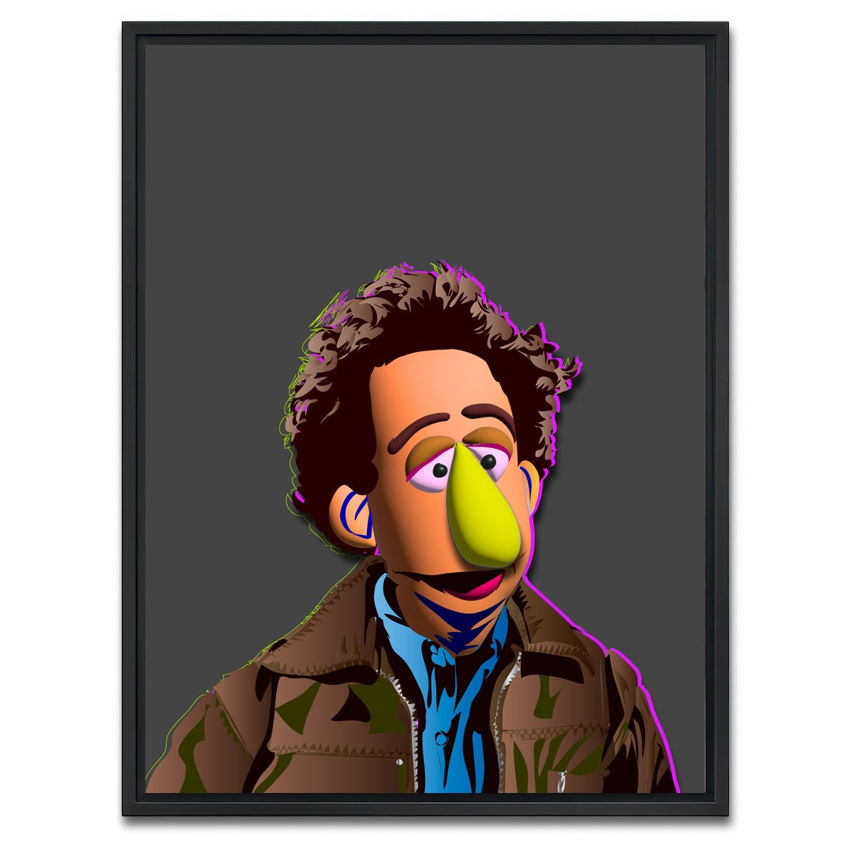AUTO-MOCKUP WHITE | Jerry Muppet | 1 Piece | Black Framed Canvas | group=3x4
