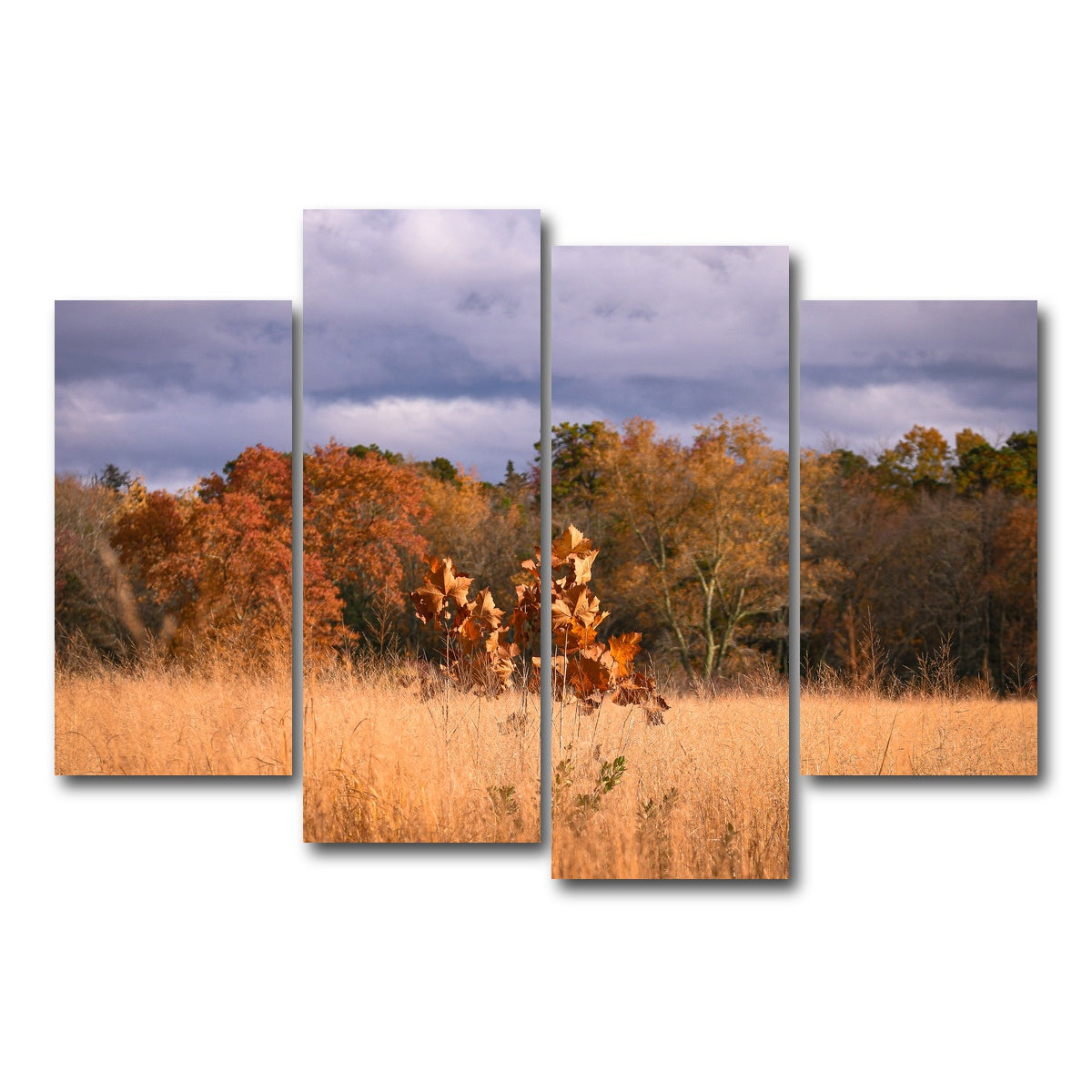 AUTO-MOCKUP WHITE | Jersey Leaves | 4 Piece | Gallery Wrap Canvas | group=4_short