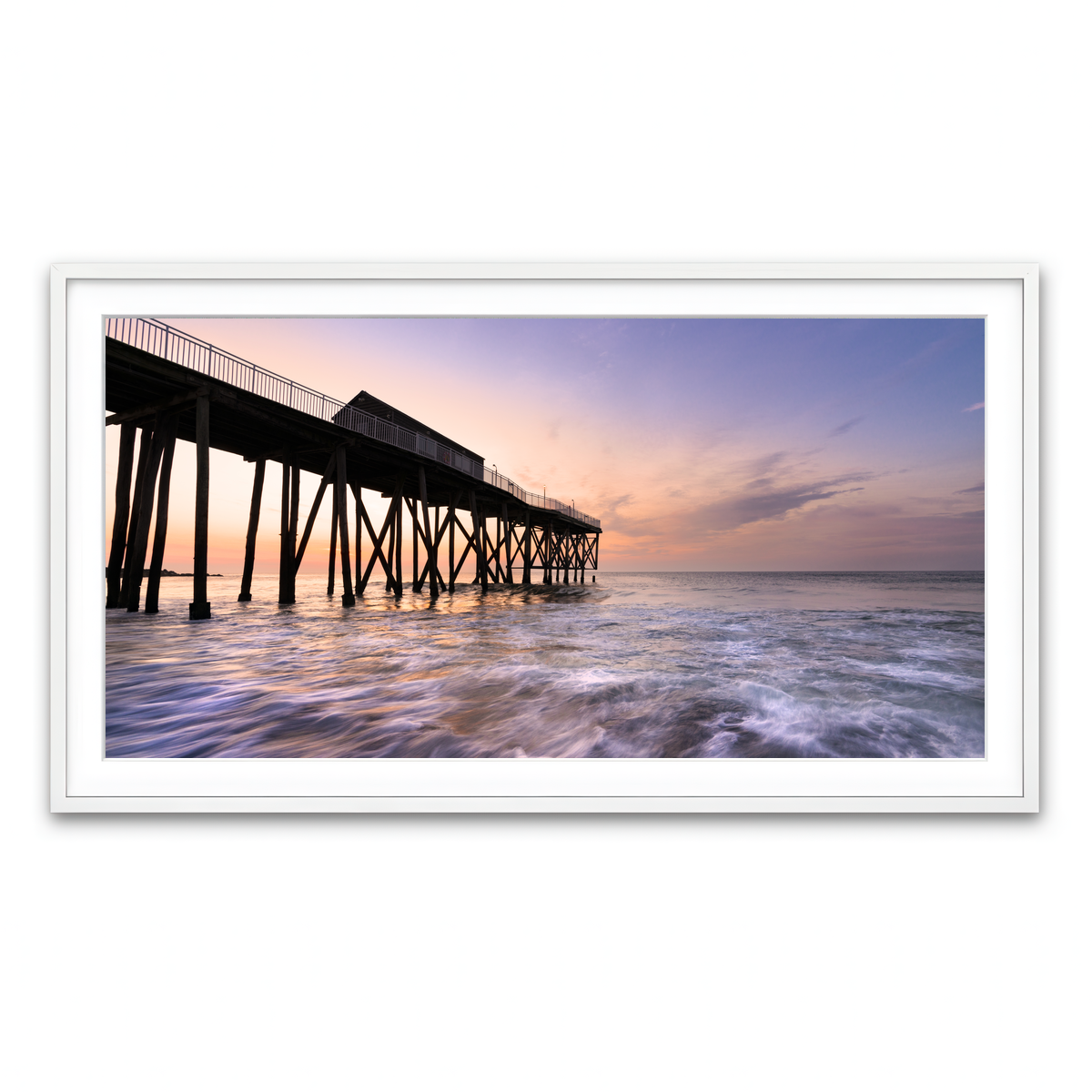 Framed Print 2x1 White