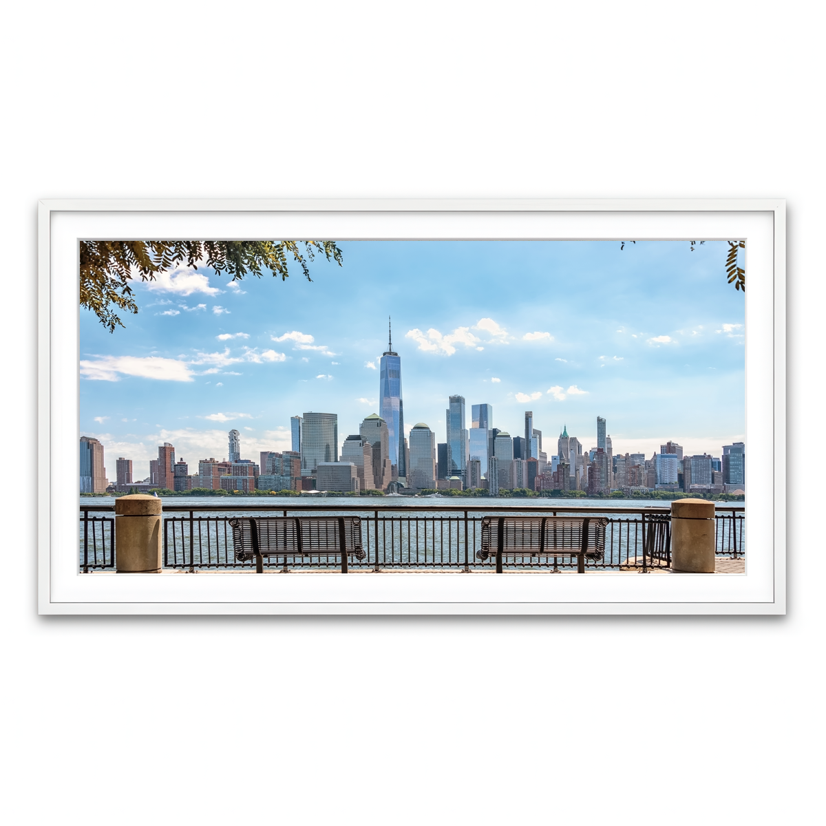 Framed Print 2x1 White