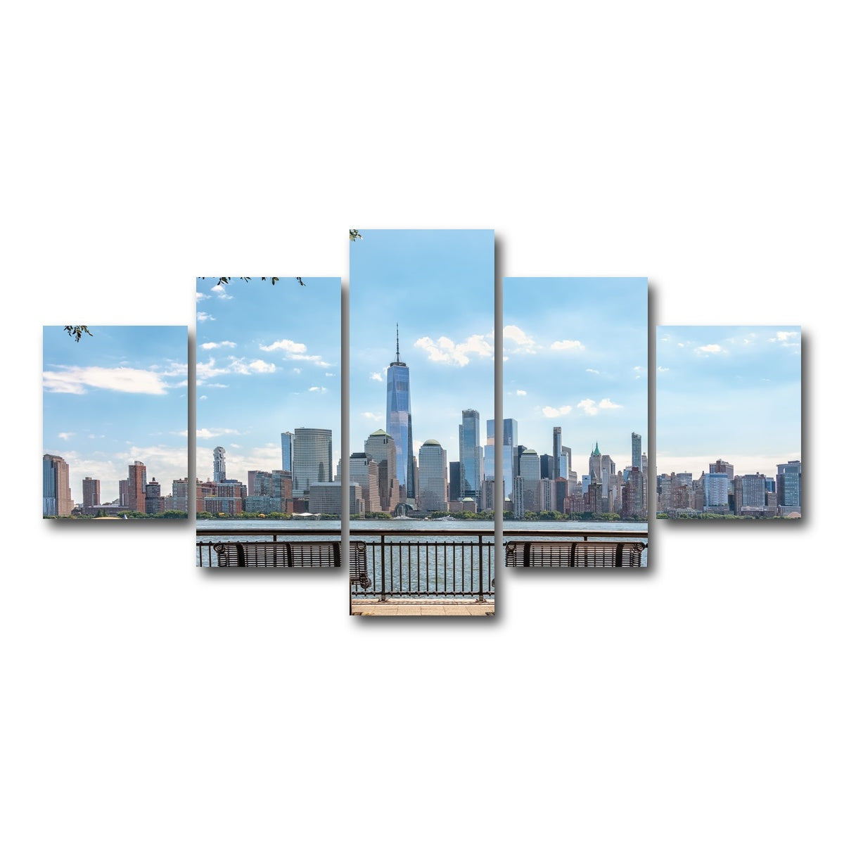 AUTO-MOCKUP WHITE | Jersey View | 5 Piece | Gallery Wrap Canvas | group=5_short