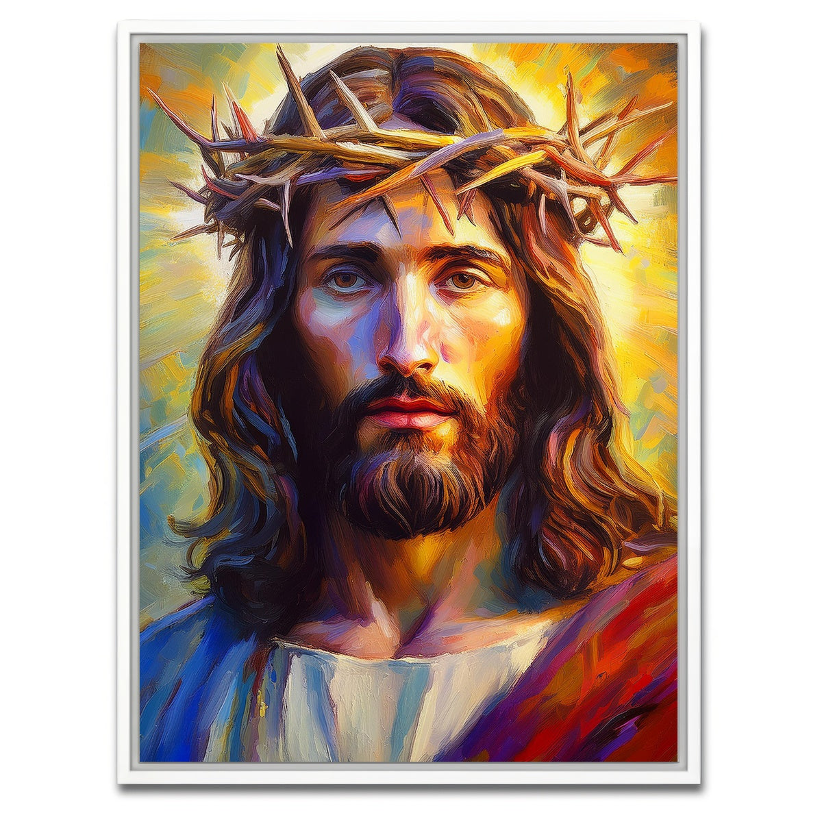AUTO-MOCKUP WHITE | Jesus | 1 Piece | White Framed Canvas | group=3x4
