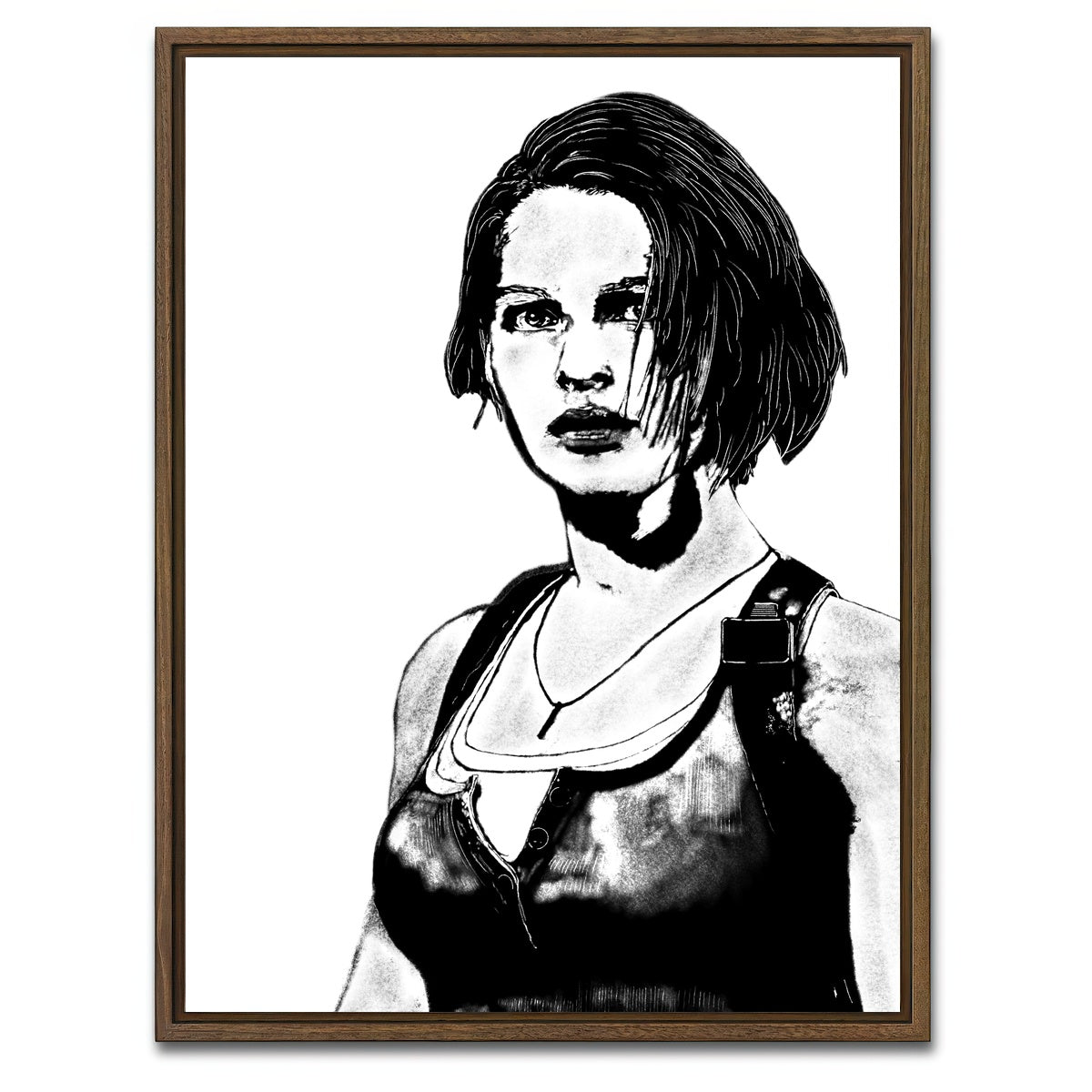 AUTO-MOCKUP WHITE | Jil | 1 Piece | Walnut Framed Canvas | group=3x4