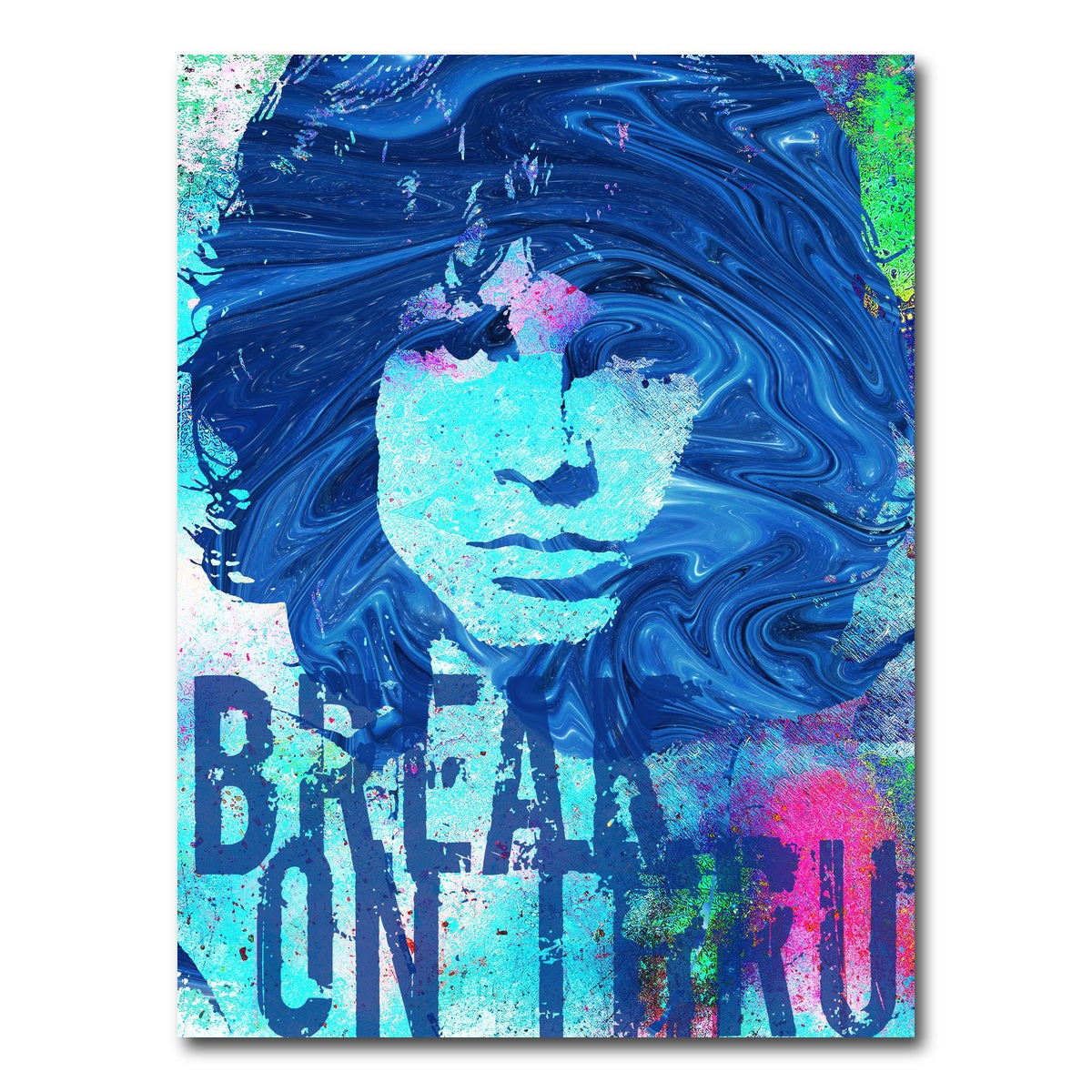 AUTO-MOCKUP WHITE | Jim Morrison Break on Thru | 1 Piece | Gallery Wrap Canvas | group=3x4