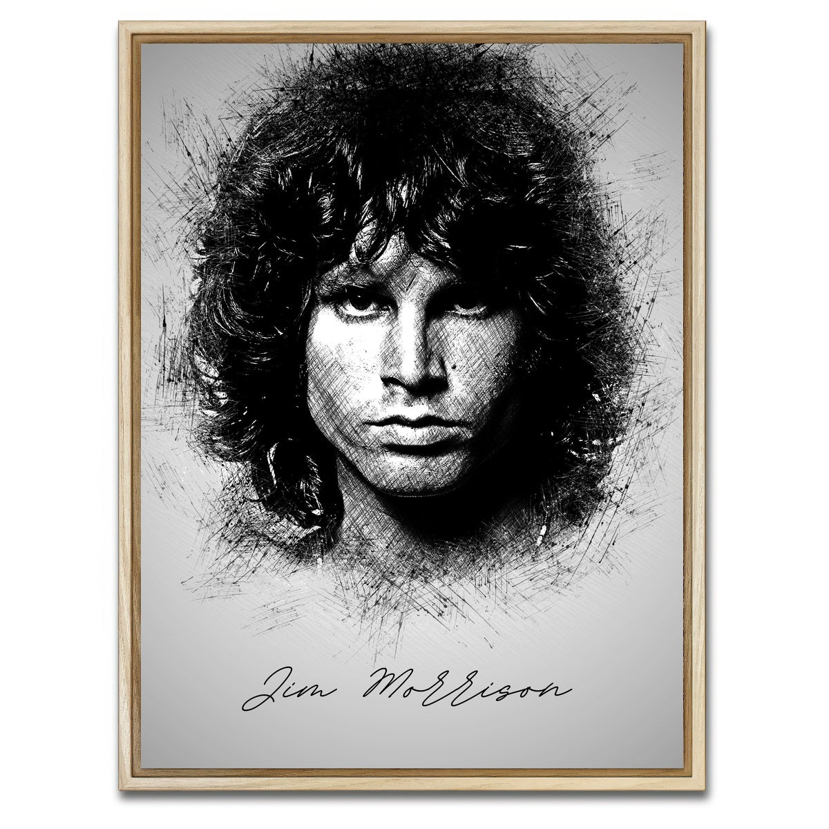AUTO-MOCKUP WHITE | Jim Morrison | 1 Piece | Natural Framed Canvas | group=3x4