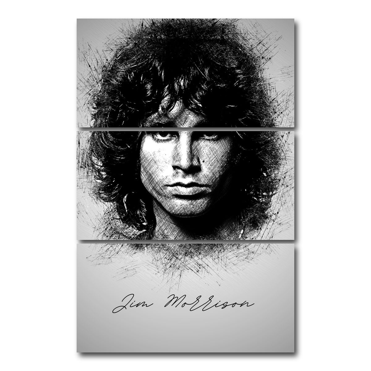 AUTO-MOCKUP WHITE | Jim Morrison | 3 Piece | Gallery Wrap Canvas | group=12x24_stacked