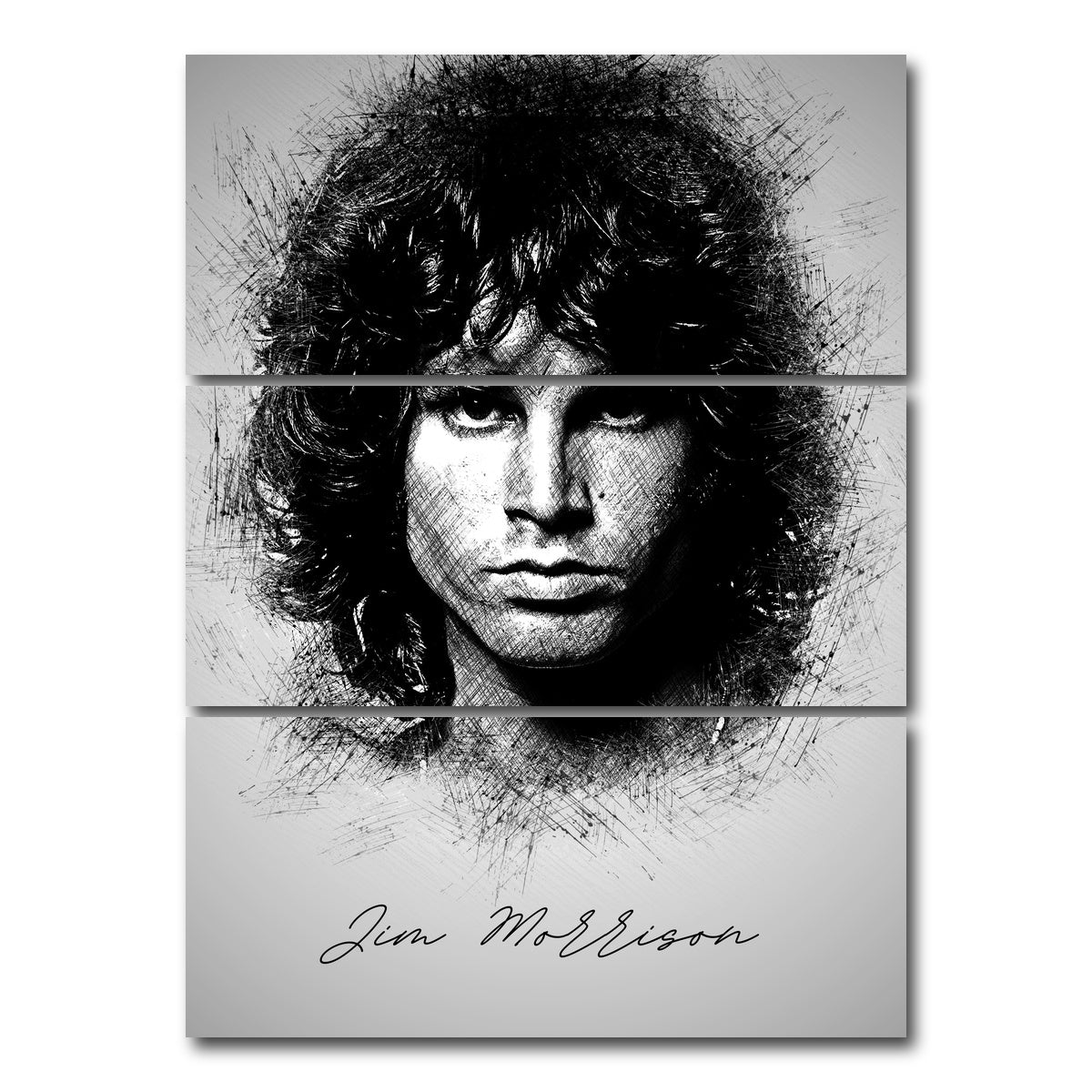 AUTO-MOCKUP WHITE | Jim Morrison | 3 Piece | Gallery Wrap Canvas | group=8x18_stacked
