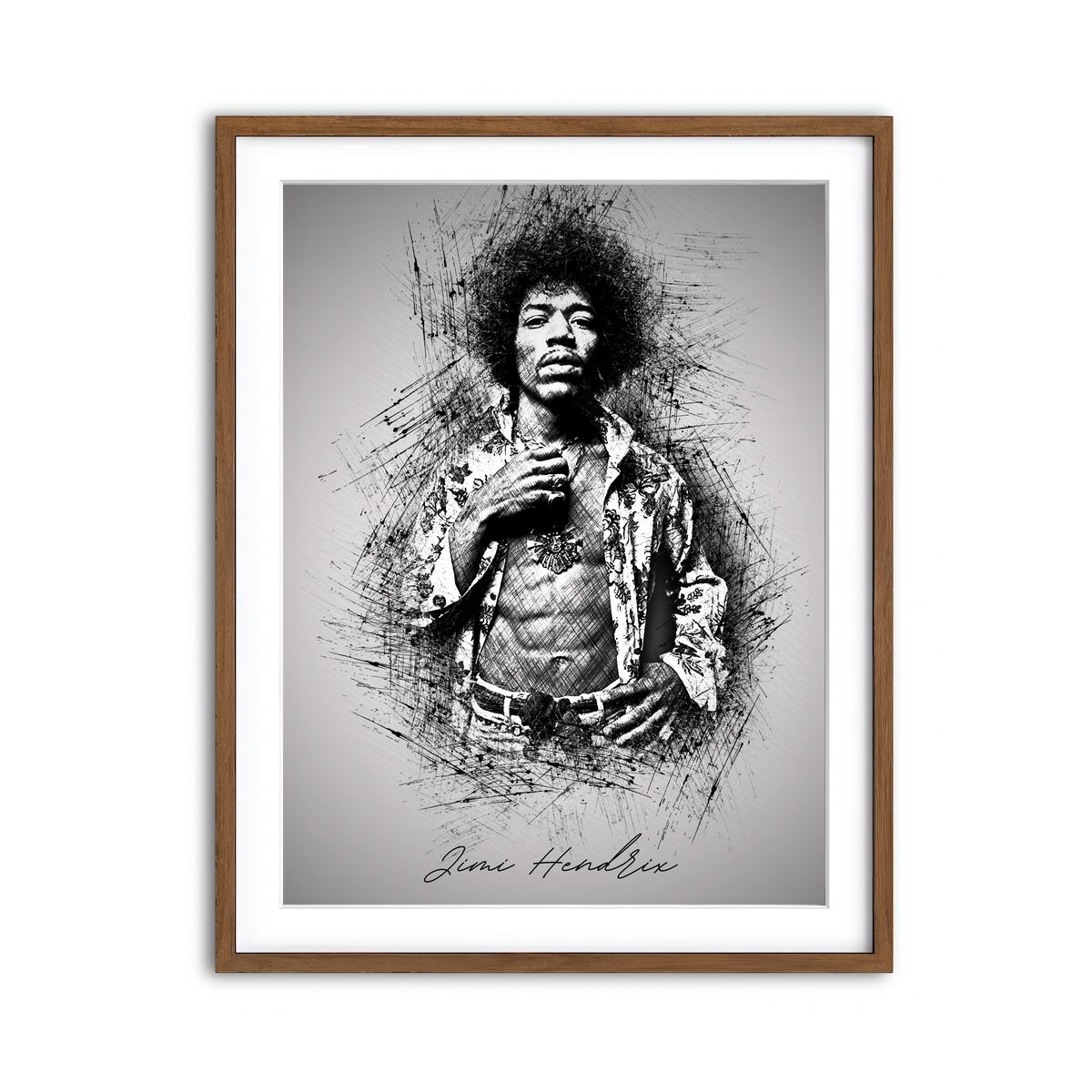 Framed Print 3x4 Walnut