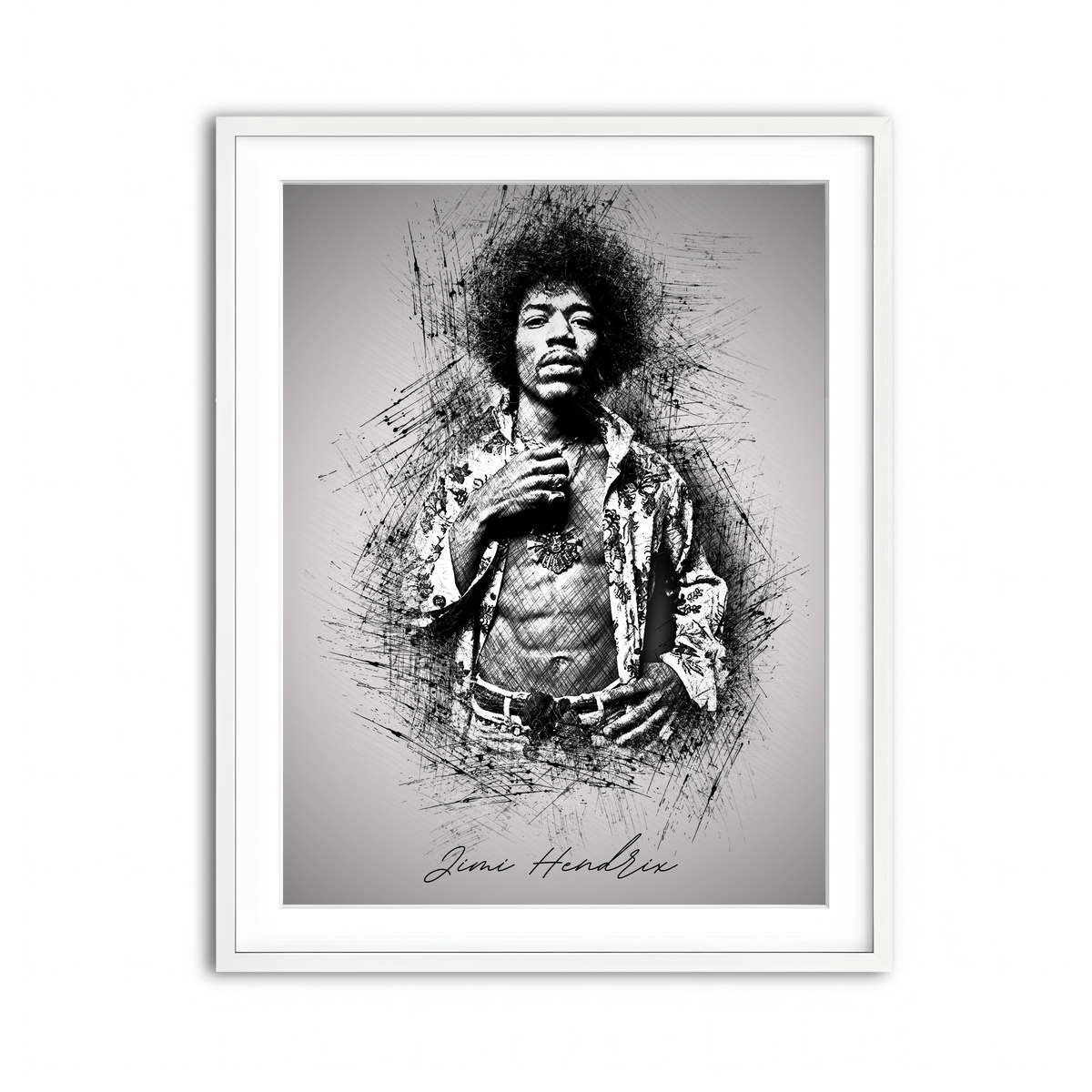 Framed Print 3x4 White