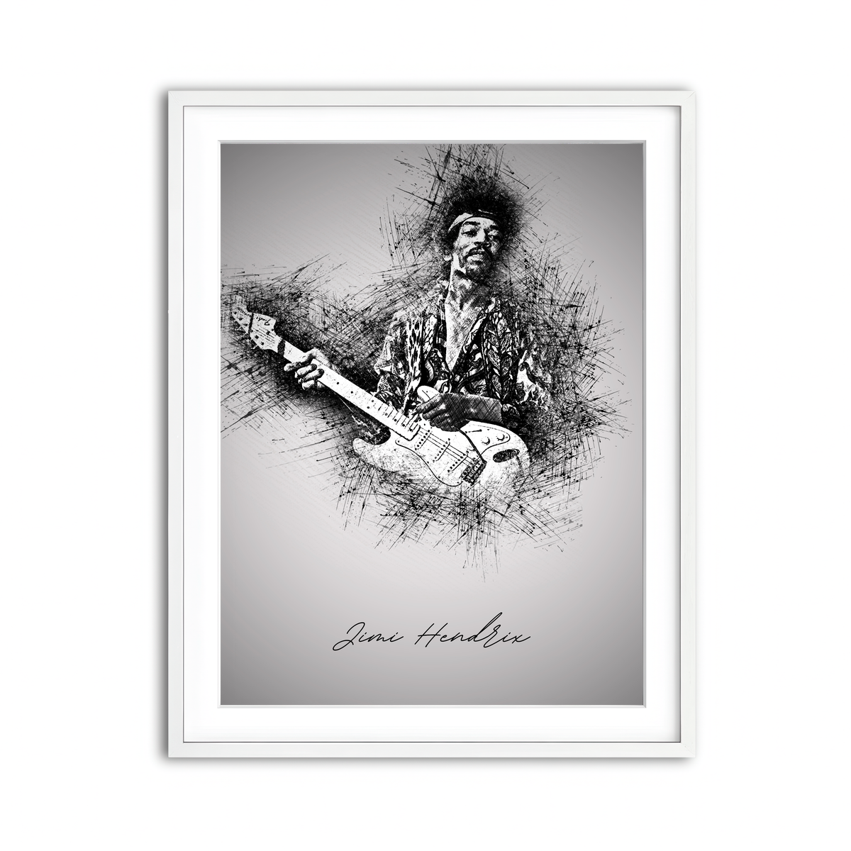 Framed Print 3x4 White