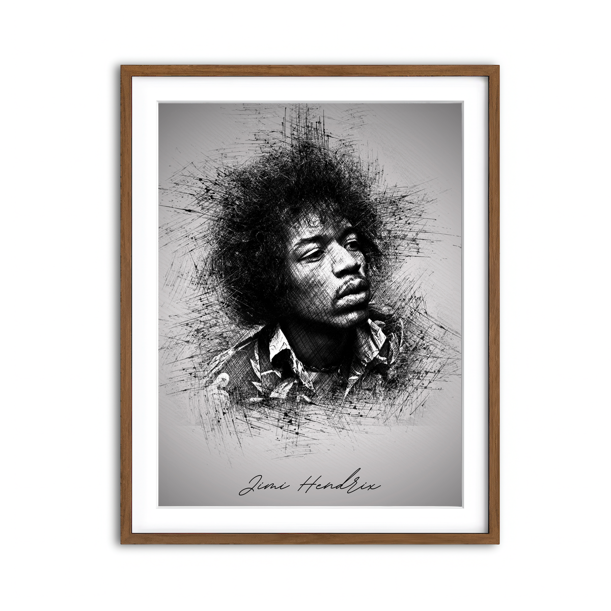 Framed Print 3x4 Walnut