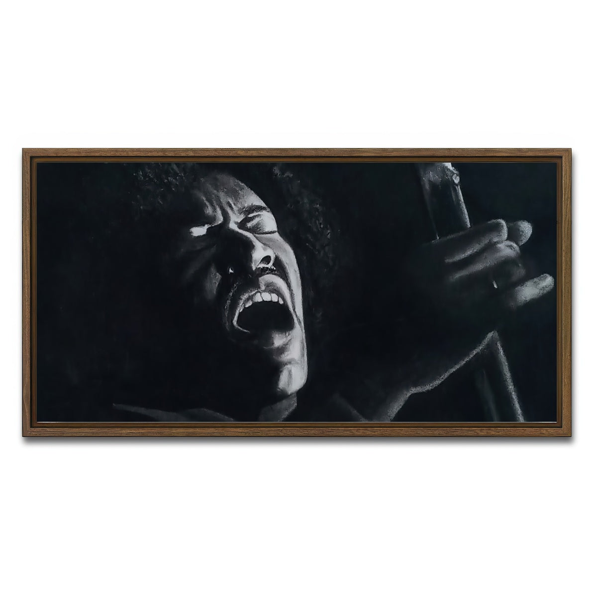 AUTO-MOCKUP WHITE | Jimi | 1 Piece | Walnut Framed Canvas | group=2x1