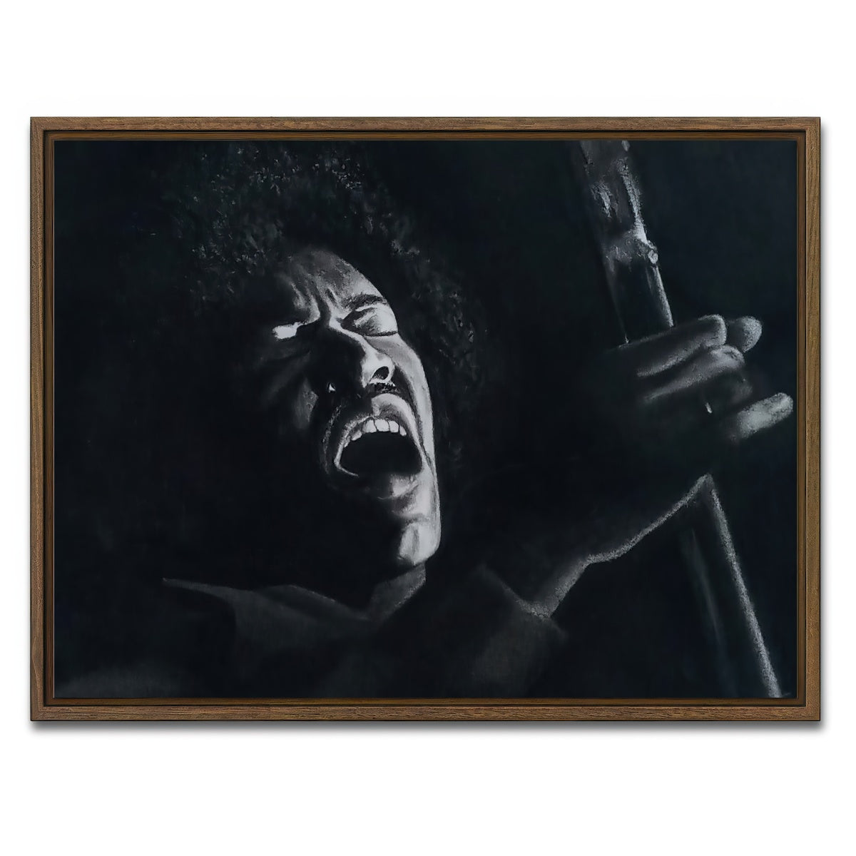 AUTO-MOCKUP WHITE | Jimi | 1 Piece | Walnut Framed Canvas | group=4x3