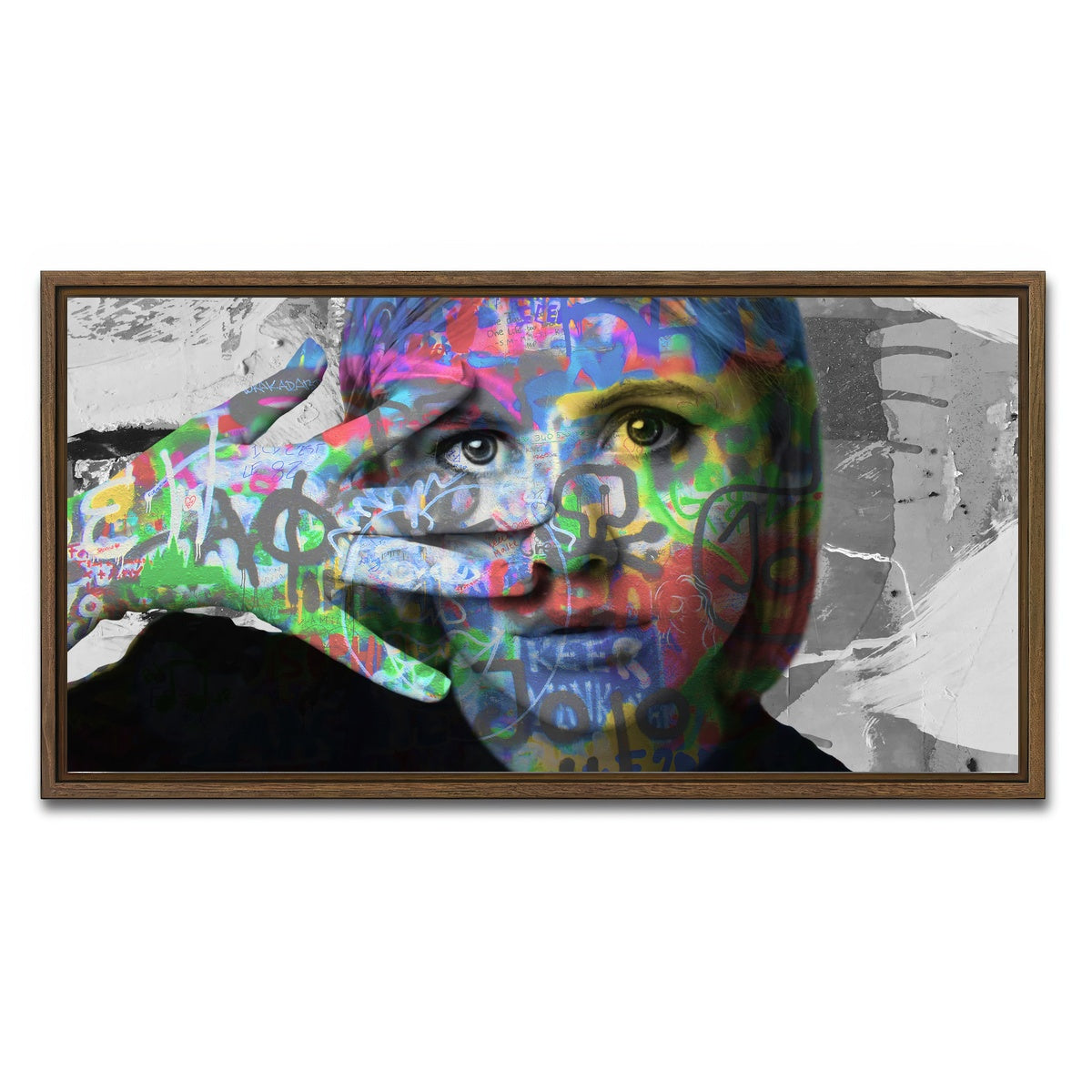 AUTO-MOCKUP WHITE | JoJo | 1 Piece | Walnut Framed Canvas | group=2x1