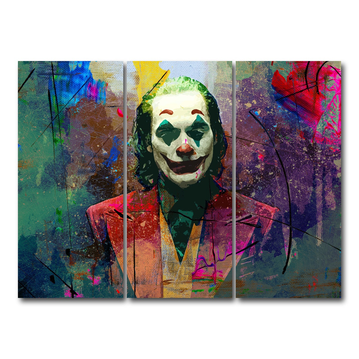 AUTO-MOCKUP WHITE | Joaquin's Joker | 3 Piece | Gallery Wrap Canvas | group=8x18