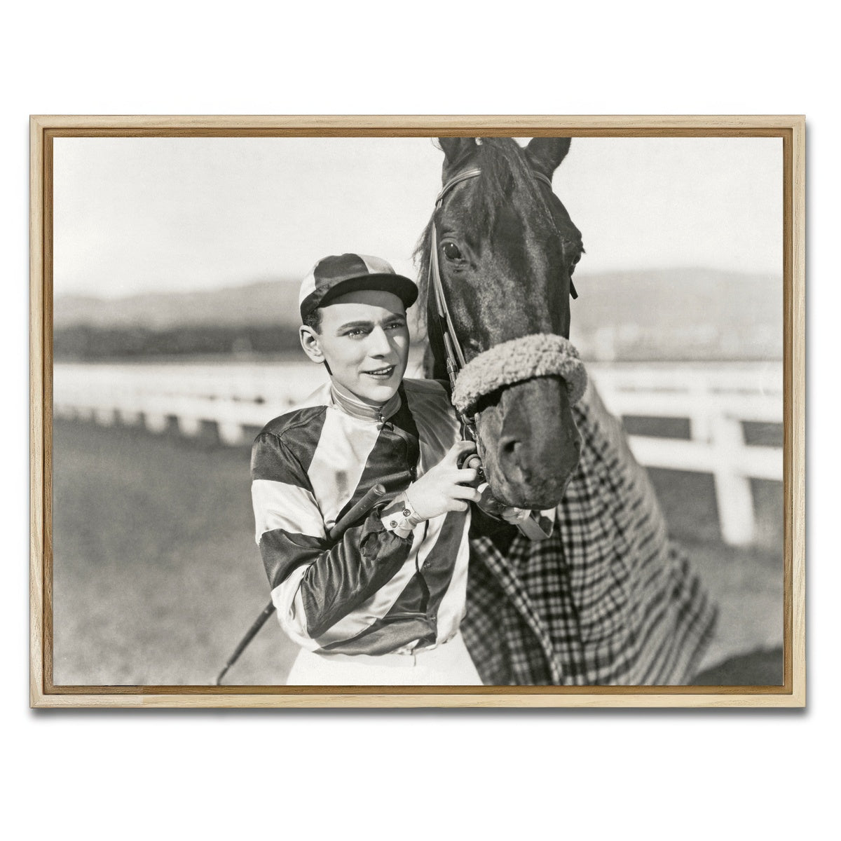 AUTO-MOCKUP WHITE | Jockey & Horse | 1 Piece | Natural Framed Canvas | group=4x3