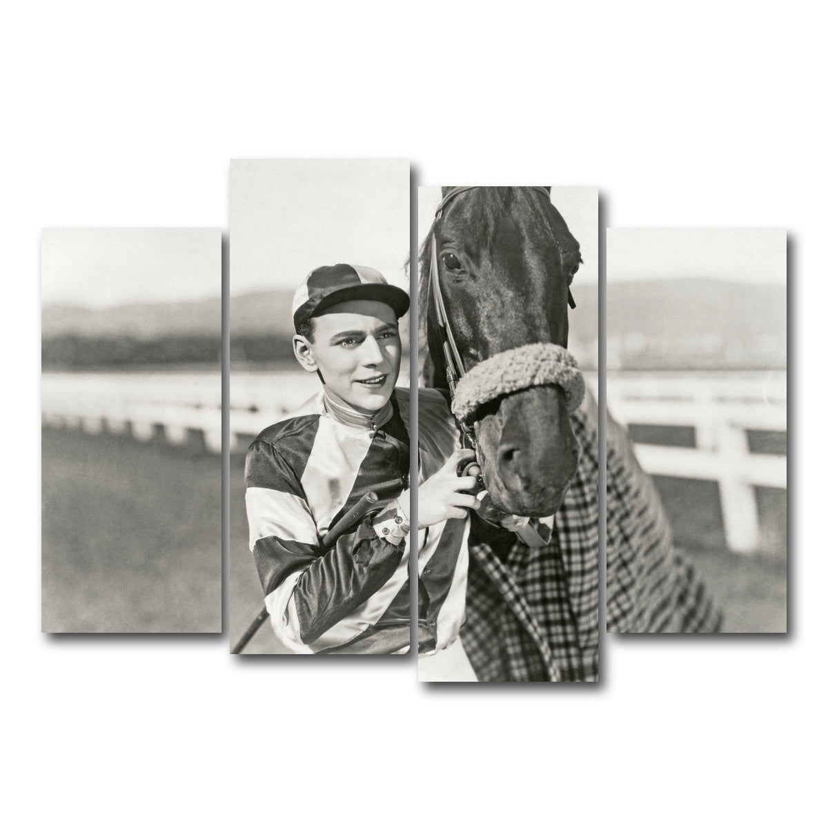 AUTO-MOCKUP WHITE | Jockey & Horse | 4 Piece | Gallery Wrap Canvas | group=4_normal