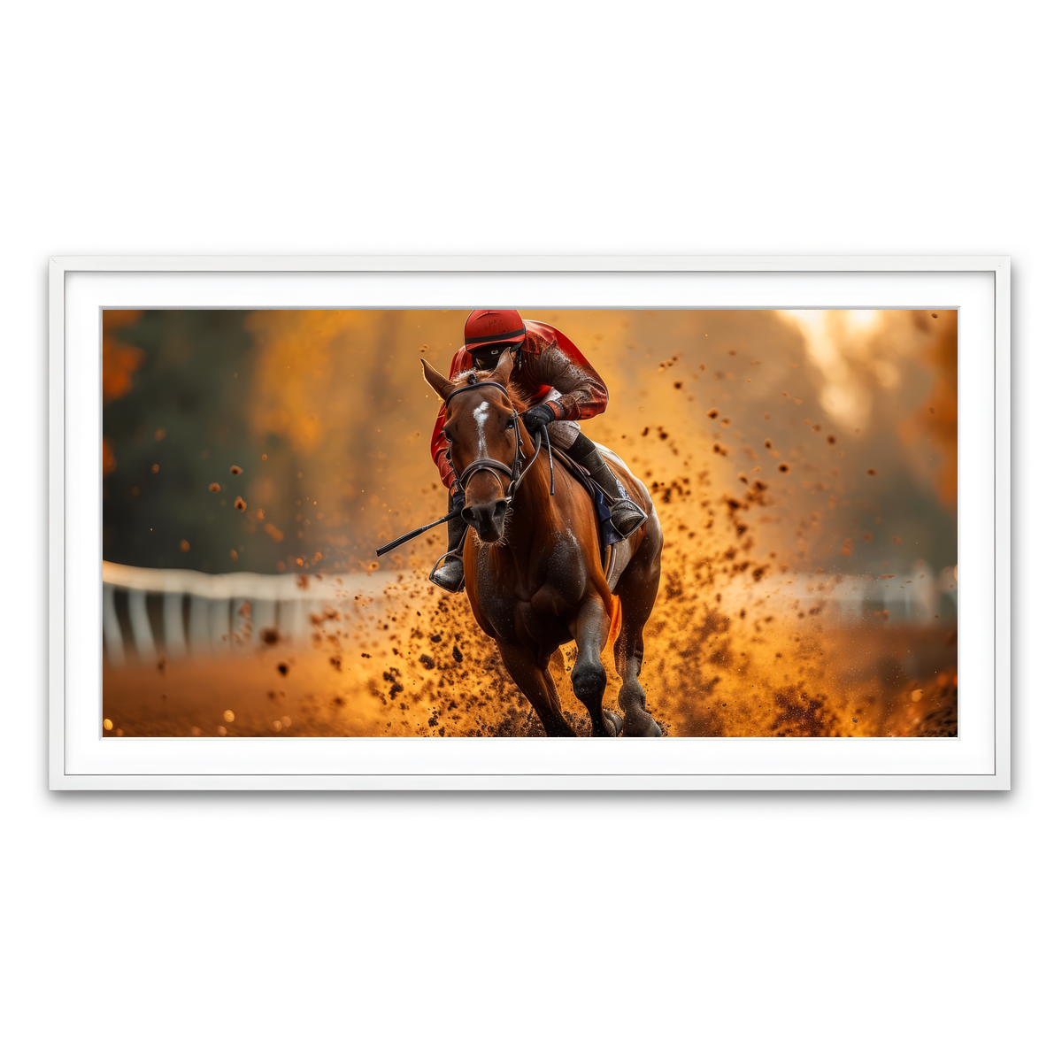 Framed Print 2x1 White