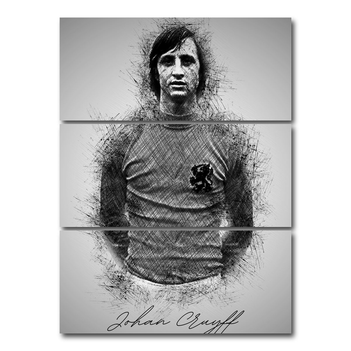 AUTO-MOCKUP WHITE | Johan Cruyff | 3 Piece | Gallery Wrap Canvas | group=8x18_stacked