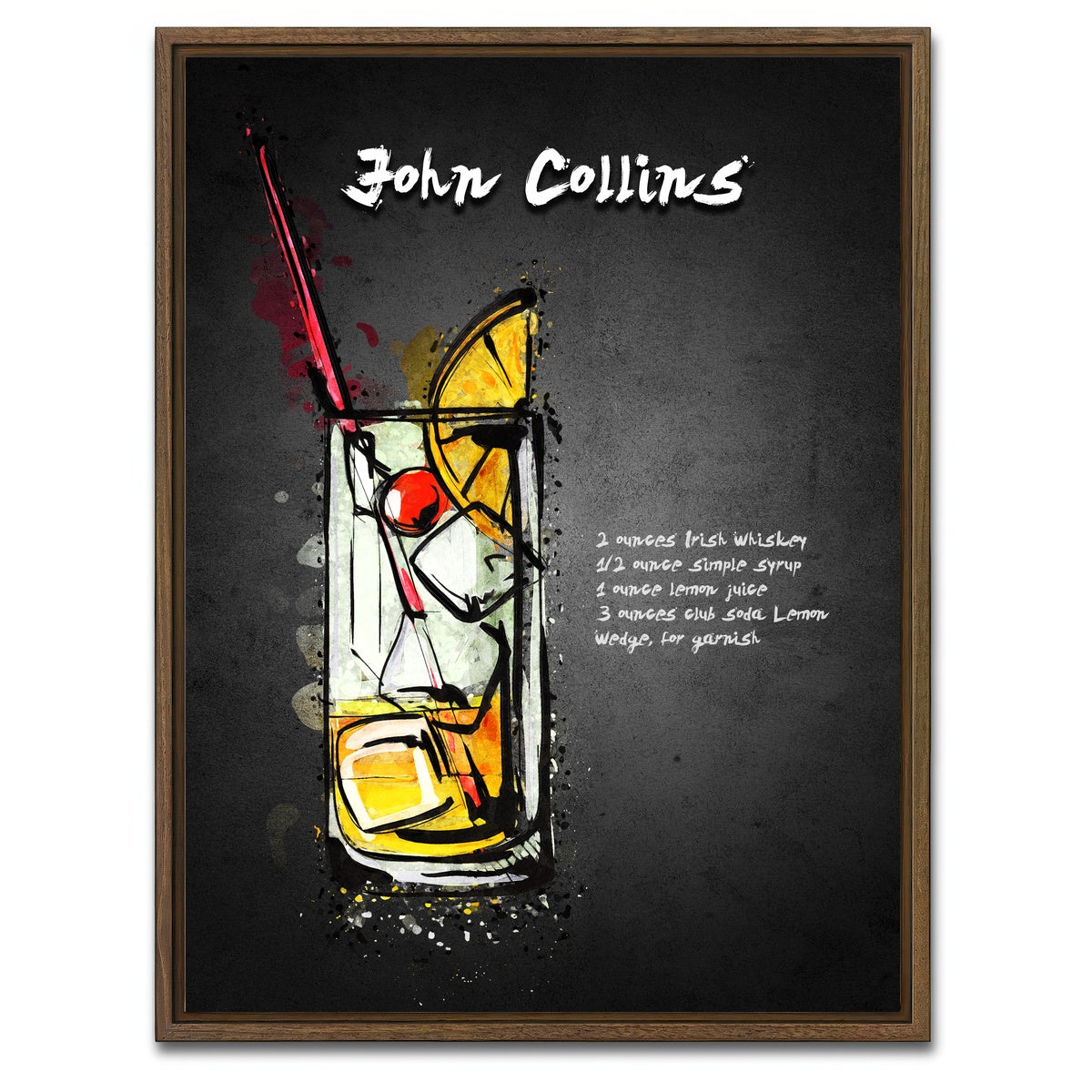 AUTO-MOCKUP WHITE | John Collins | 1 Piece | Walnut Framed Canvas | group=3x4