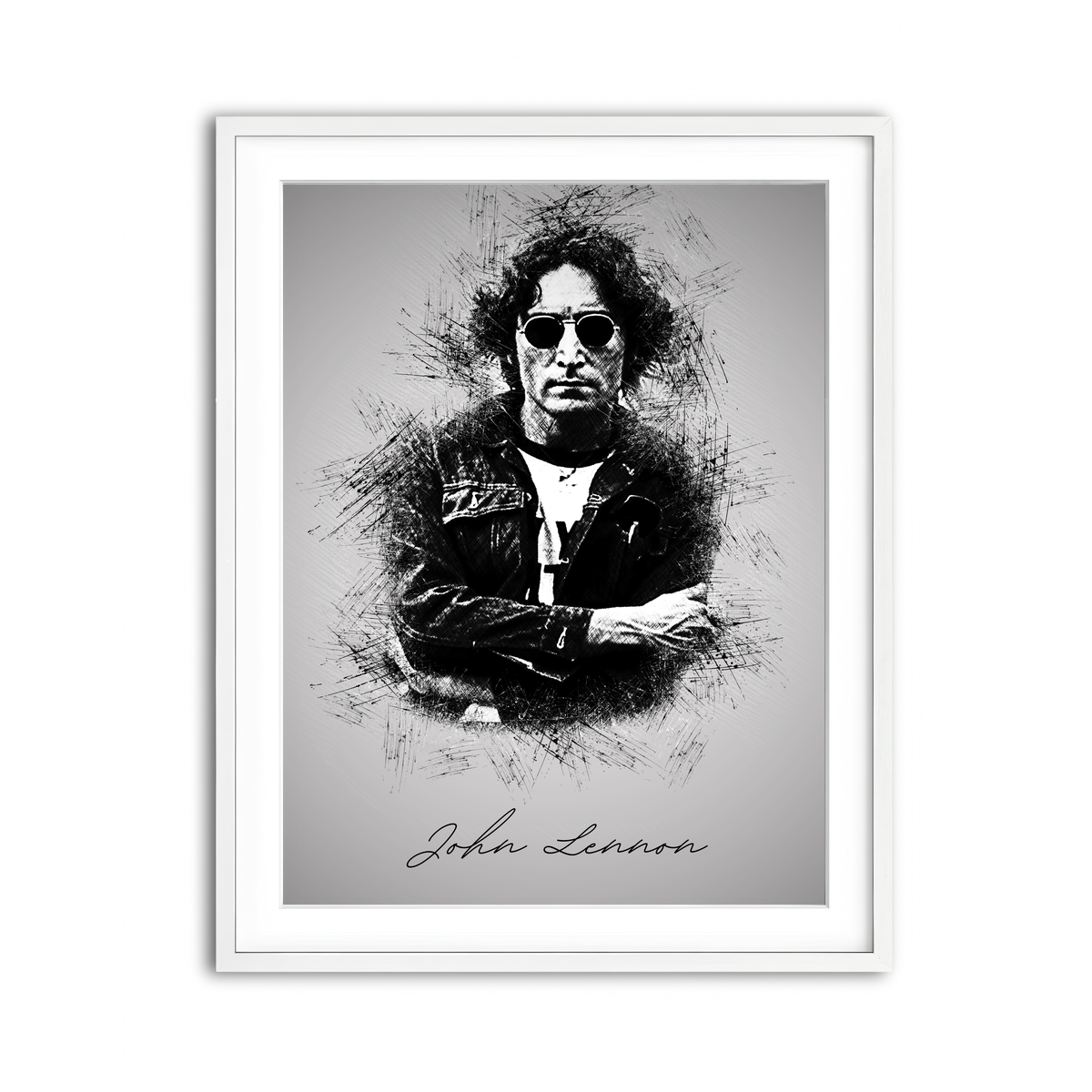 Framed Print 3x4 White