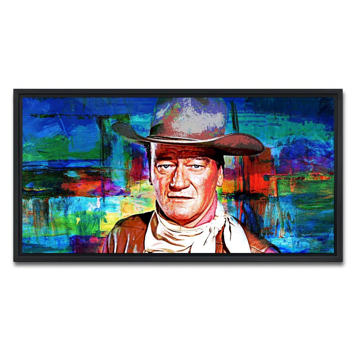 AUTO-MOCKUP WHITE | John Wayne | 1 Piece | Black Framed Canvas | group=2x1