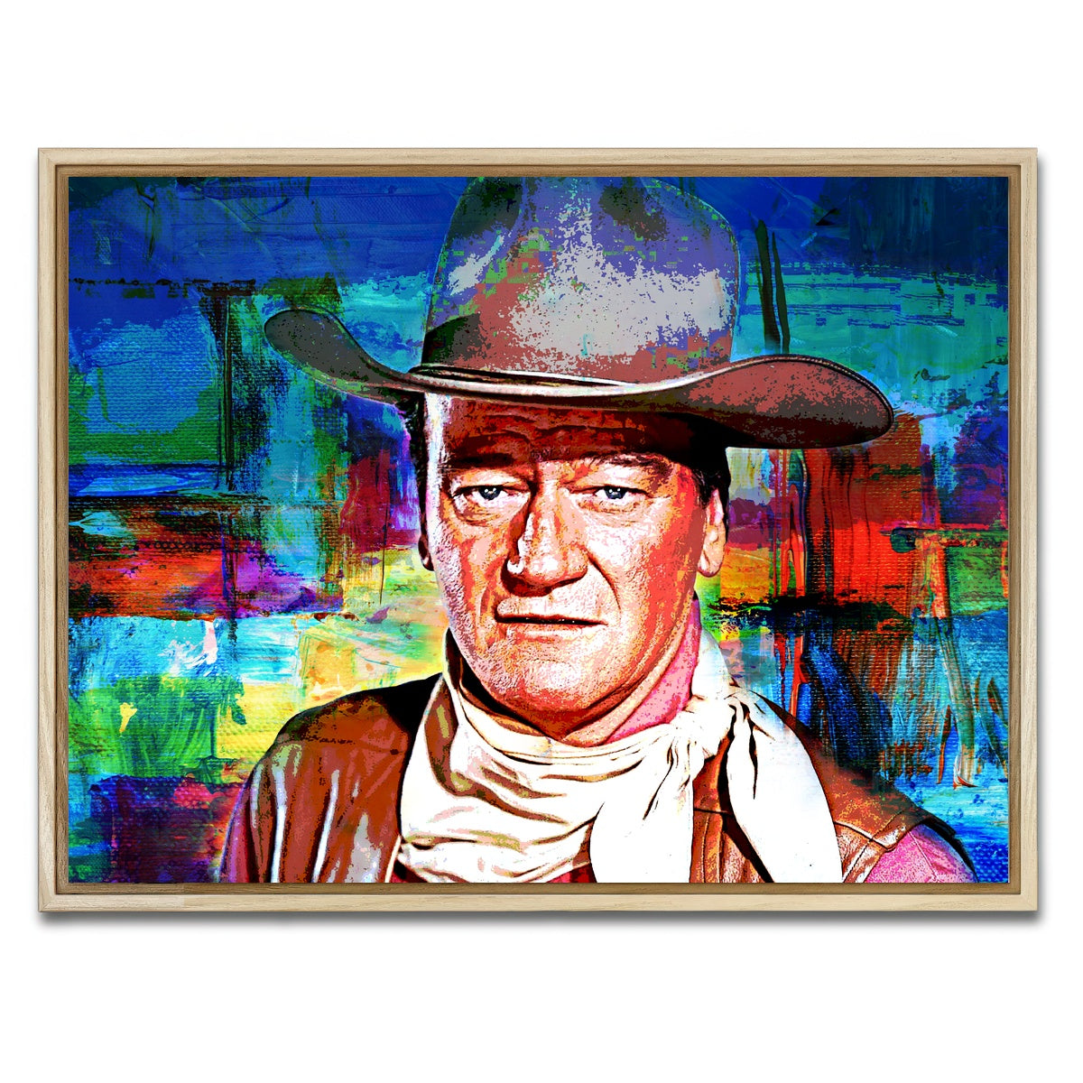 AUTO-MOCKUP WHITE | John Wayne | 1 Piece | Natural Framed Canvas | group=4x3