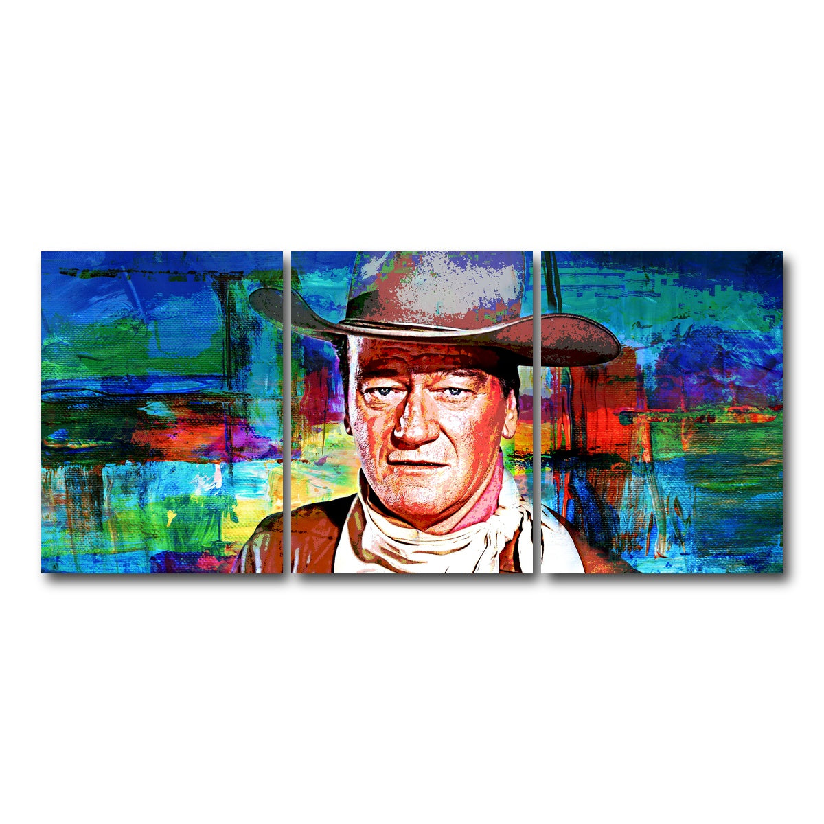 AUTO-MOCKUP WHITE | John Wayne | 3 Piece | Gallery Wrap Canvas | group=18x24