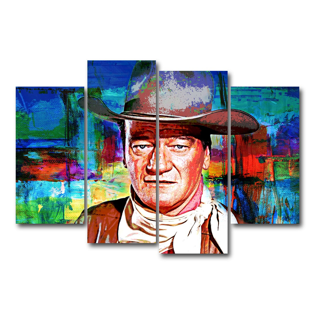AUTO-MOCKUP WHITE | John Wayne | 4 Piece | Gallery Wrap Canvas | group=4_short