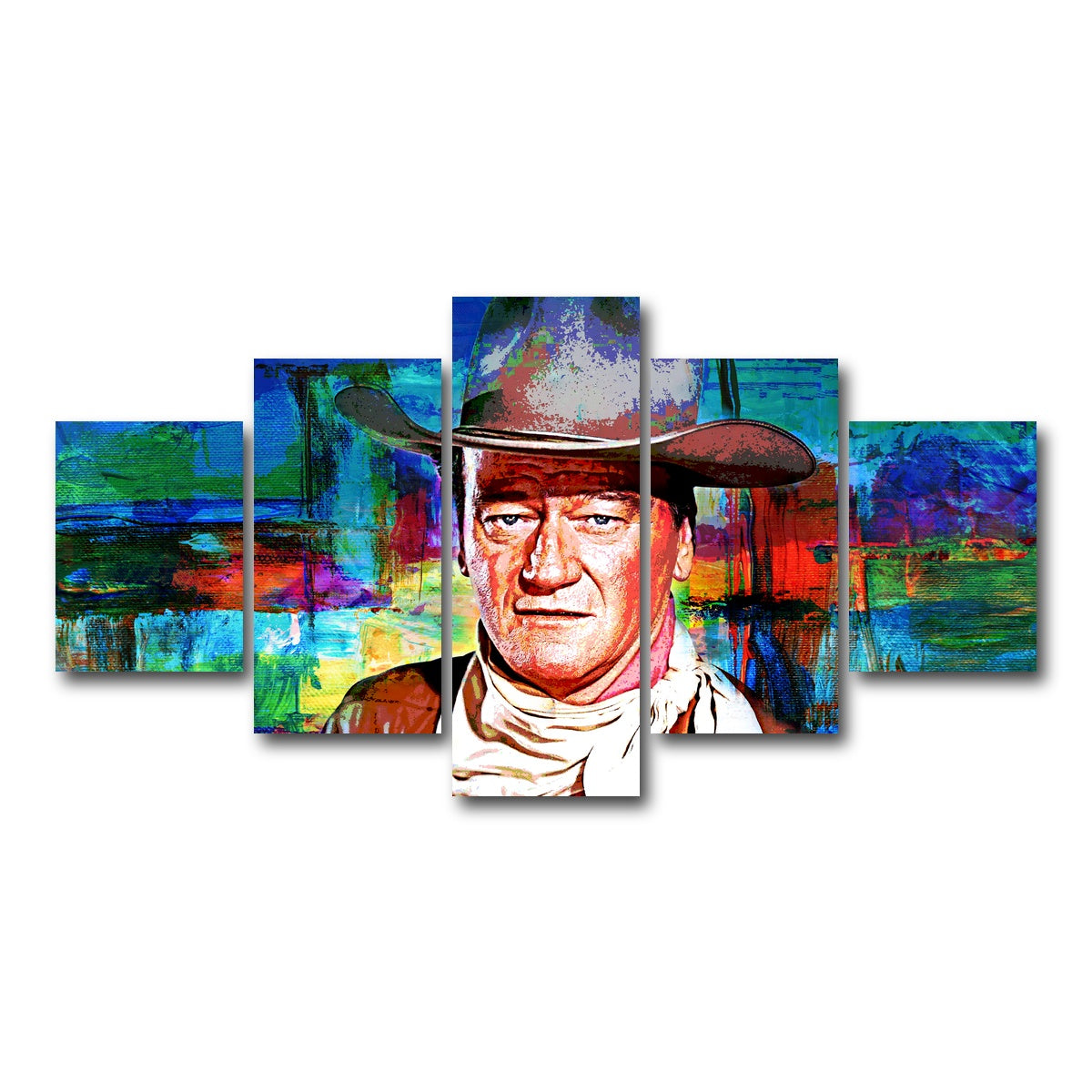AUTO-MOCKUP WHITE | John Wayne | 5 Piece | Gallery Wrap Canvas | group=5_short