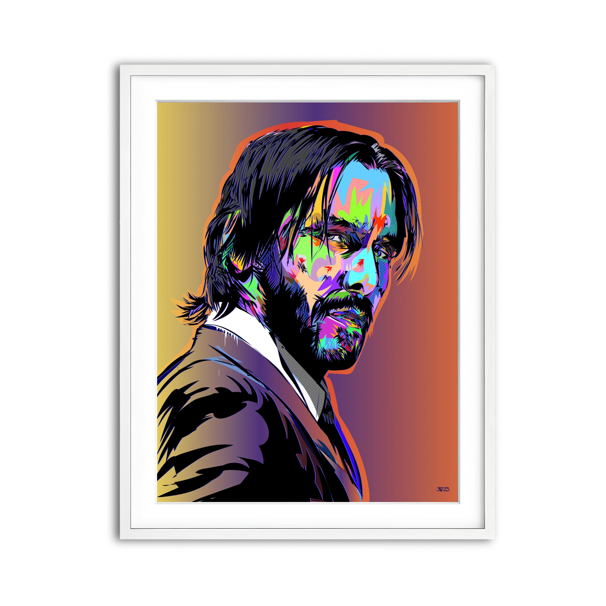 Framed Print 3x4 White