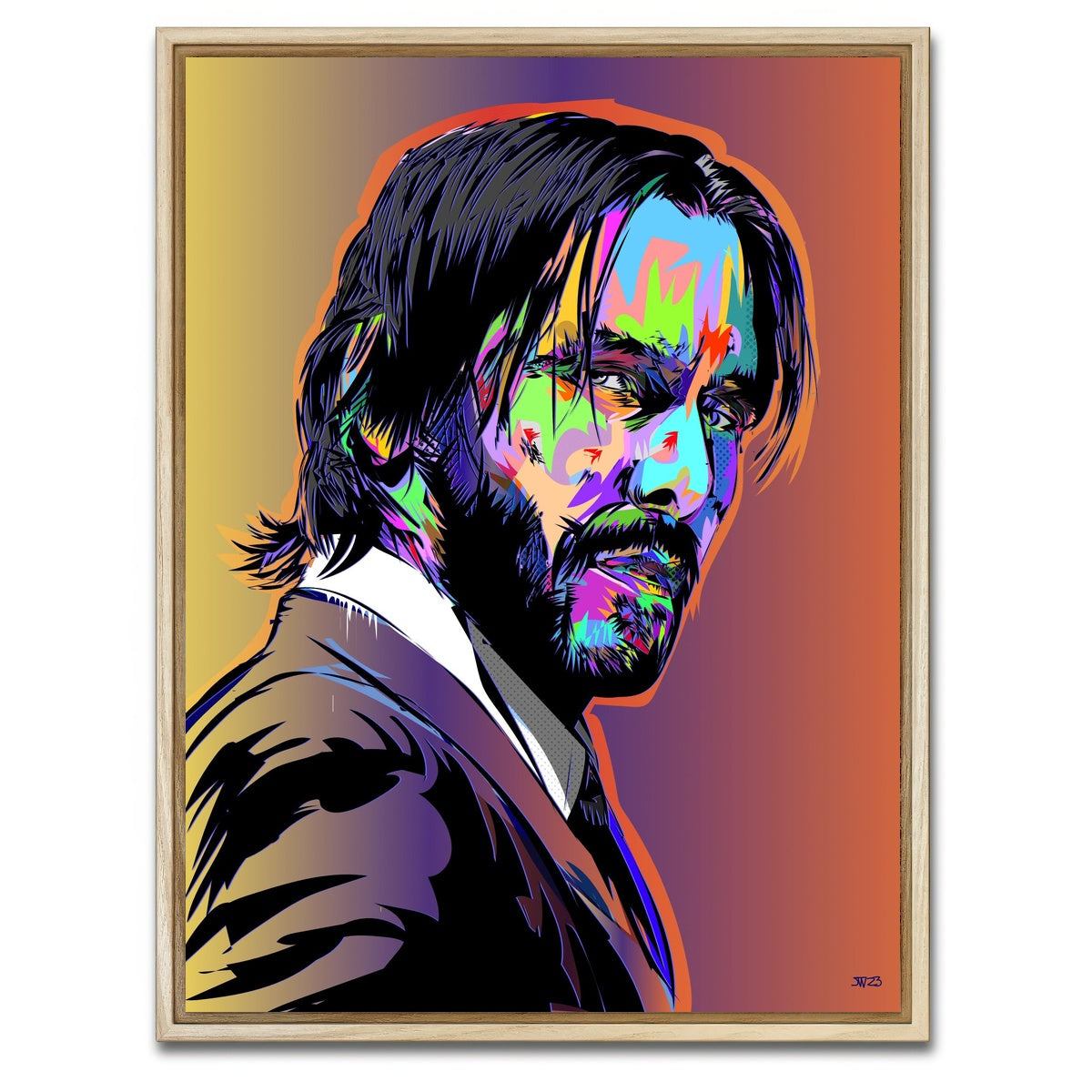 AUTO-MOCKUP WHITE | John Wick Colors | 1 Piece | Natural Framed Canvas | group=3x4