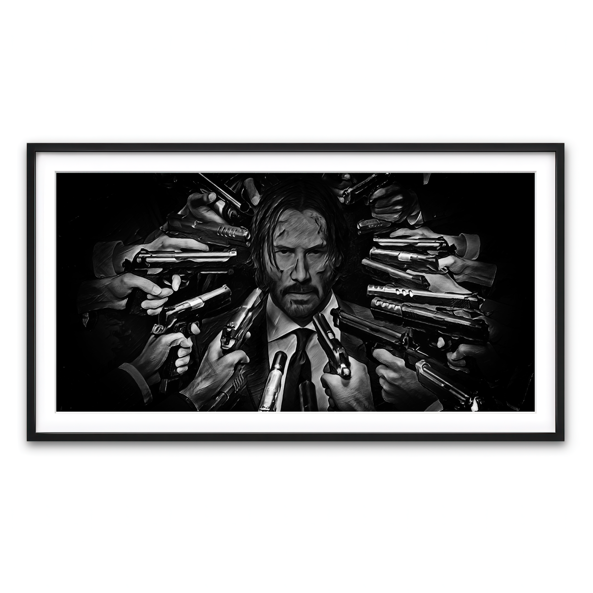 Framed Print 2x1 Black